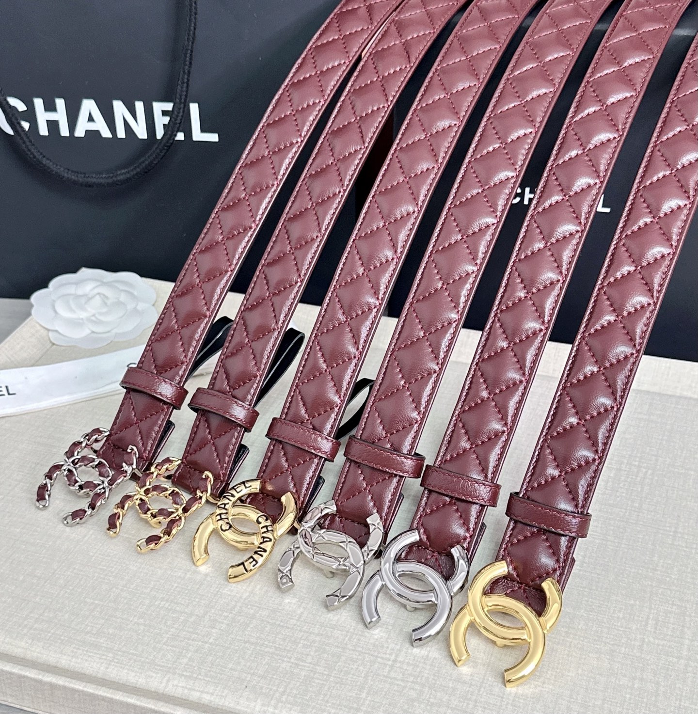 💥💥💥3.0cm香奈儿腰带，羊皮搭配头层牛皮，长度：75.80.85.90.95.100欧，铜五金扣原版