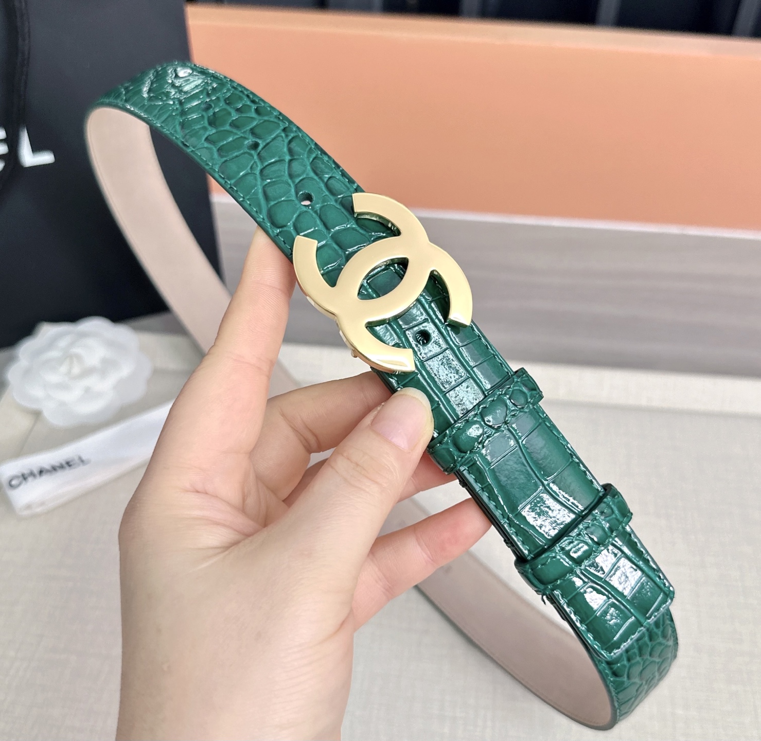 💥💥💥3.0cm香奈儿 CHANEL 最新款双面头层牛皮腰带、经典优雅、时尚百搭，长度：75.80.85