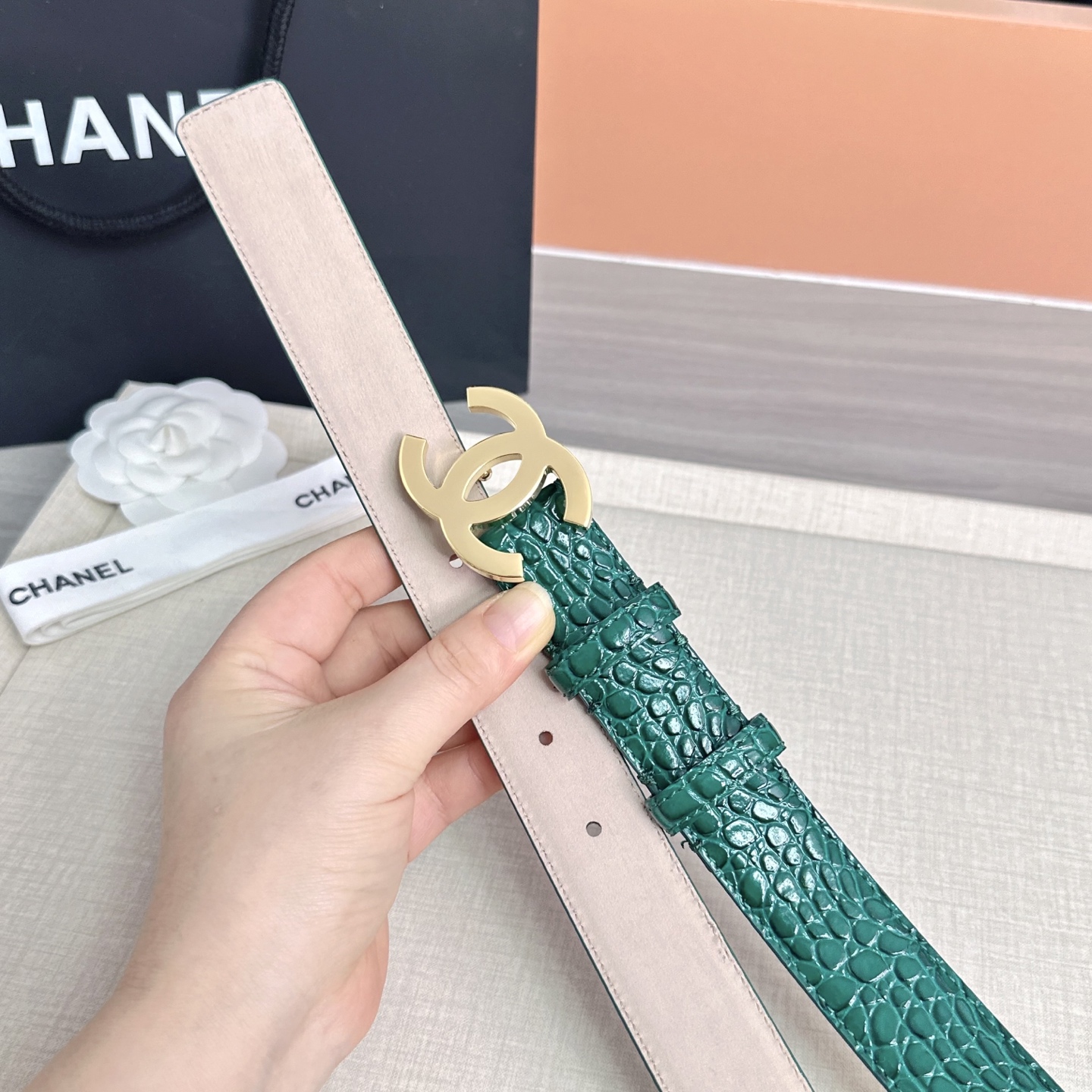 💥💥💥3.0cm香奈儿 CHANEL 最新款双面头层牛皮腰带、经典优雅、时尚百搭，长度：75.80.85