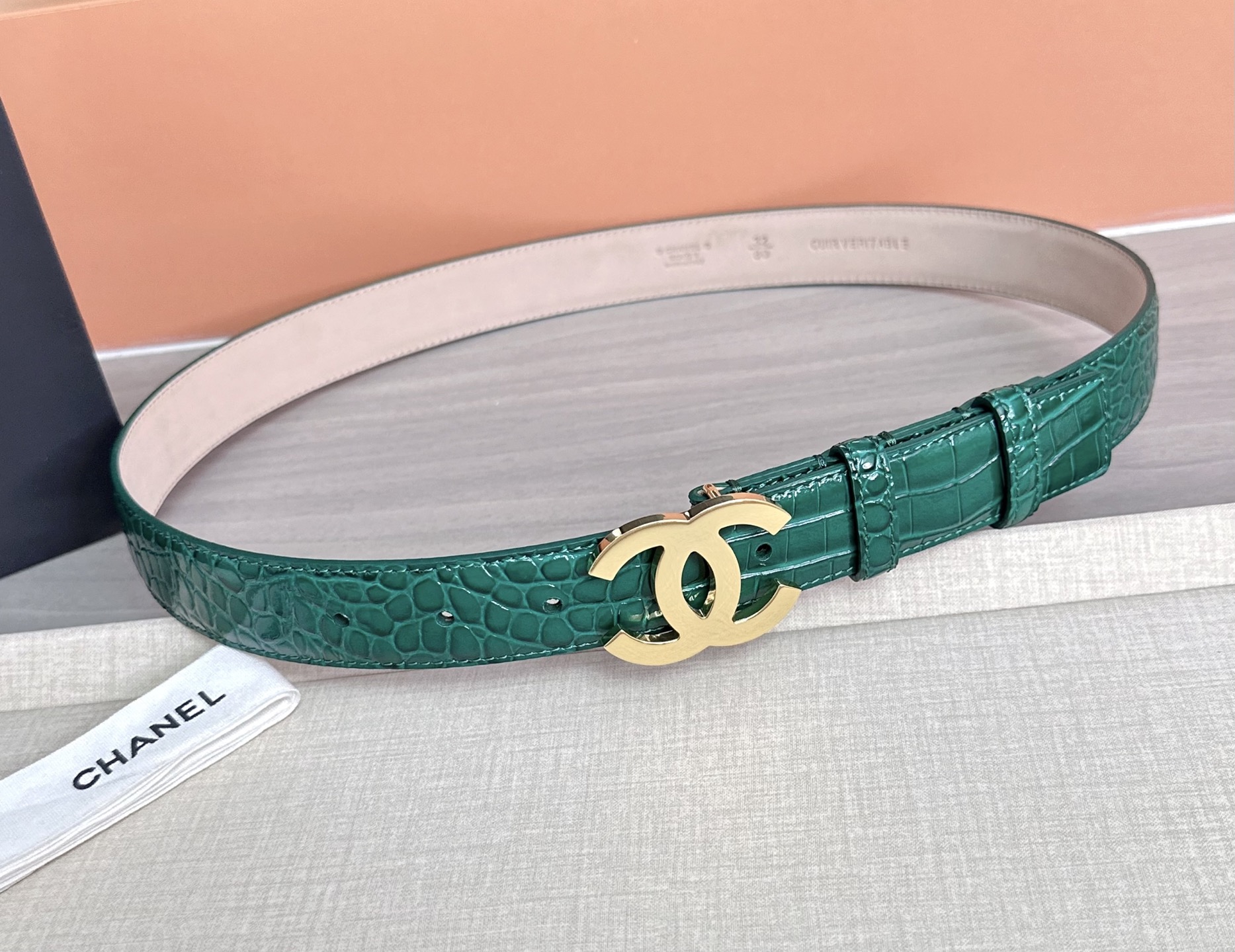 💥💥💥3.0cm香奈儿 CHANEL 最新款双面头层牛皮腰带、经典优雅、时尚百搭，长度：75.80.85