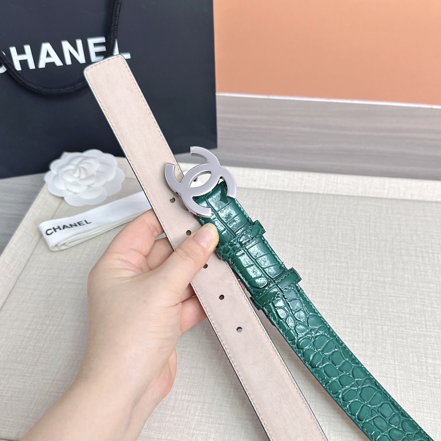 💥💥💥3.0cm香奈儿 CHANEL 最新款双面头层牛皮腰带、经典优雅、时尚百搭，长度：75.80.85