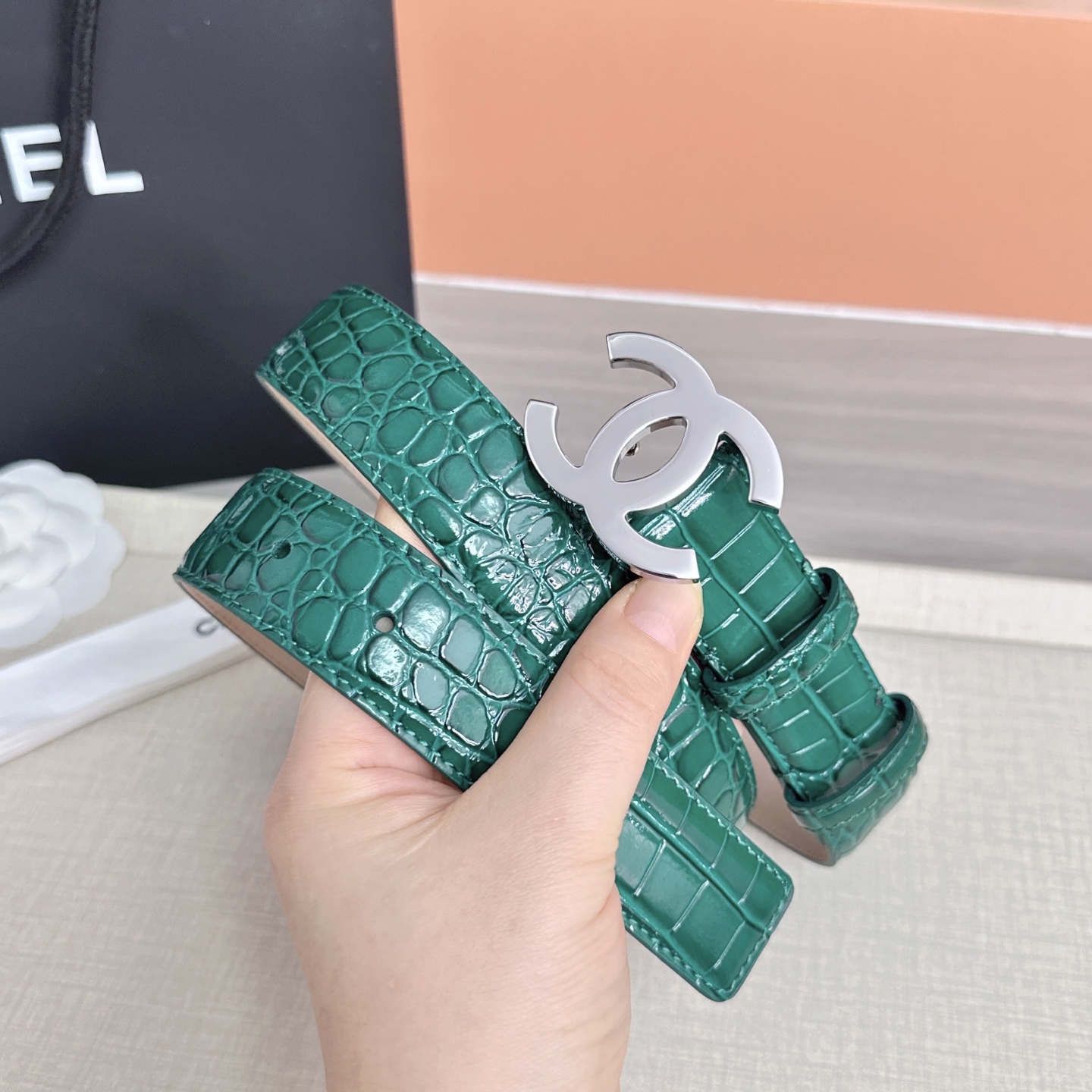 💥💥💥3.0cm香奈儿 CHANEL 最新款双面头层牛皮腰带、经典优雅、时尚百搭，长度：75.80.85