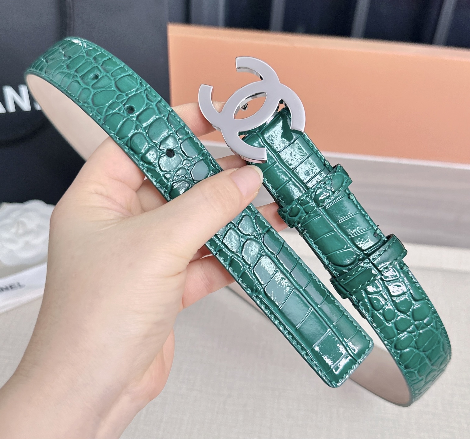 💥💥💥3.0cm香奈儿 CHANEL 最新款双面头层牛皮腰带、经典优雅、时尚百搭，长度：75.80.85