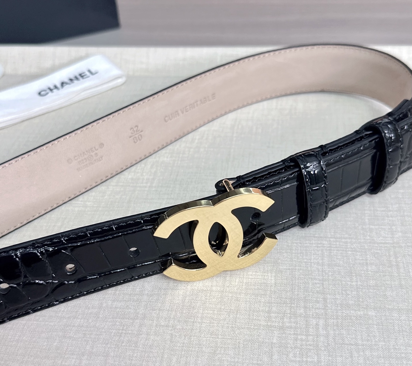 💥💥💥3.0cm香奈儿 CHANEL 最新款双面头层牛皮腰带、经典优雅、时尚百搭，长度：75.80.85