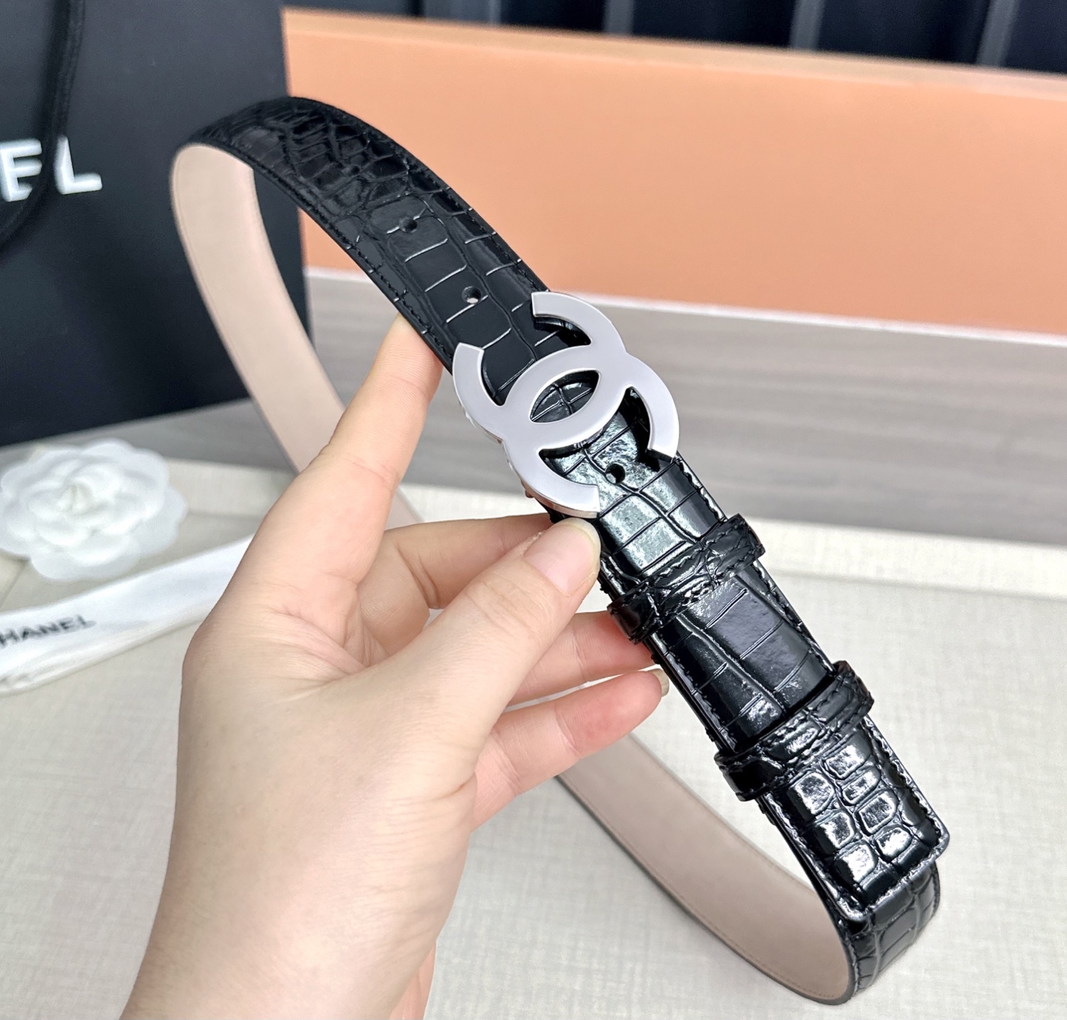 💥💥💥3.0cm香奈儿 CHANEL 最新款双面头层牛皮腰带、经典优雅、时尚百搭，长度：75.80.85