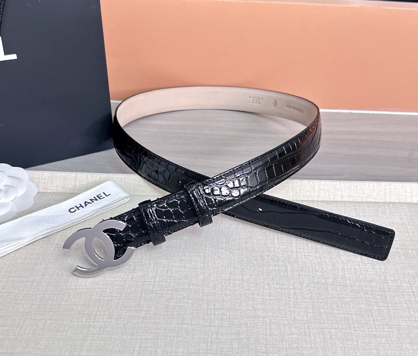 💥💥💥3.0cm香奈儿 CHANEL 最新款双面头层牛皮腰带、经典优雅、时尚百搭，长度：75.80.85