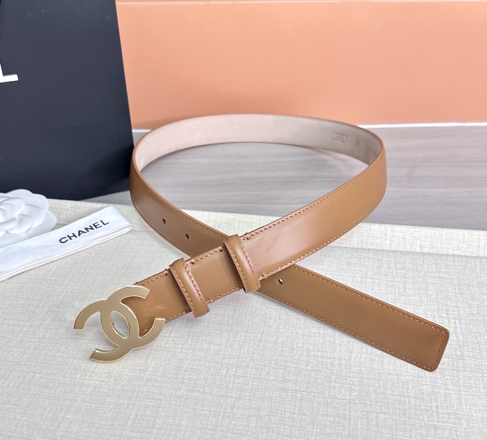 💥💥💥3.0cm香奈儿 CHANEL 最新款双面头层牛皮腰带、经典优雅、时尚百搭，长度：75.80.85