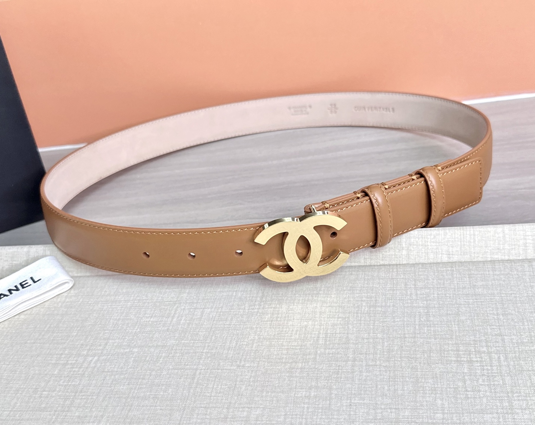 💥💥💥3.0cm香奈儿 CHANEL 最新款双面头层牛皮腰带、经典优雅、时尚百搭，长度：75.80.85