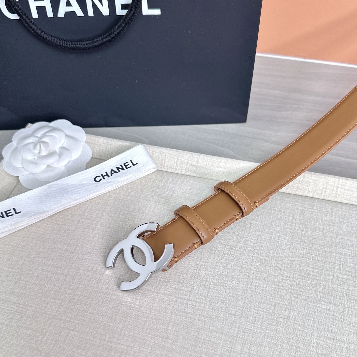 💥💥💥3.0cm香奈儿 CHANEL 最新款双面头层牛皮腰带、经典优雅、时尚百搭，长度：75.80.85
