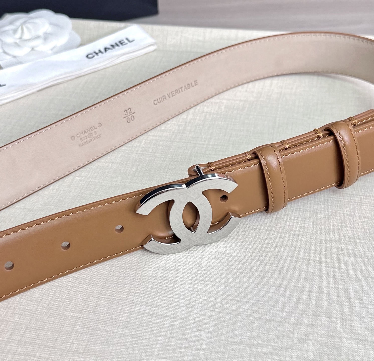 💥💥💥3.0cm香奈儿 CHANEL 最新款双面头层牛皮腰带、经典优雅、时尚百搭，长度：75.80.85