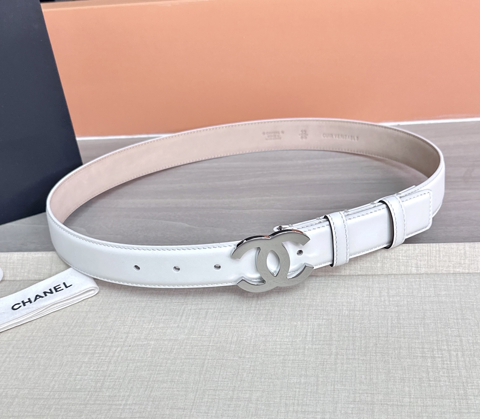💥💥💥3.0cm香奈儿 CHANEL 最新款双面头层牛皮腰带、经典优雅、时尚百搭，长度：75.80.85