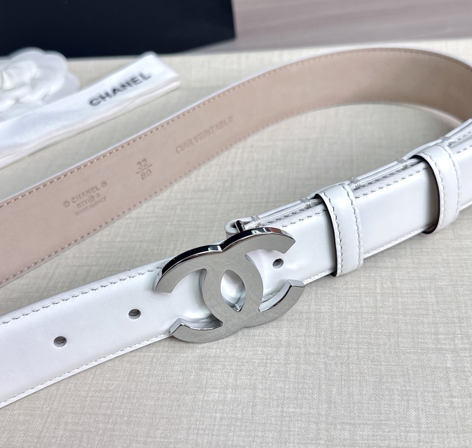 💥💥💥3.0cm香奈儿 CHANEL 最新款双面头层牛皮腰带、经典优雅、时尚百搭，长度：75.80.85