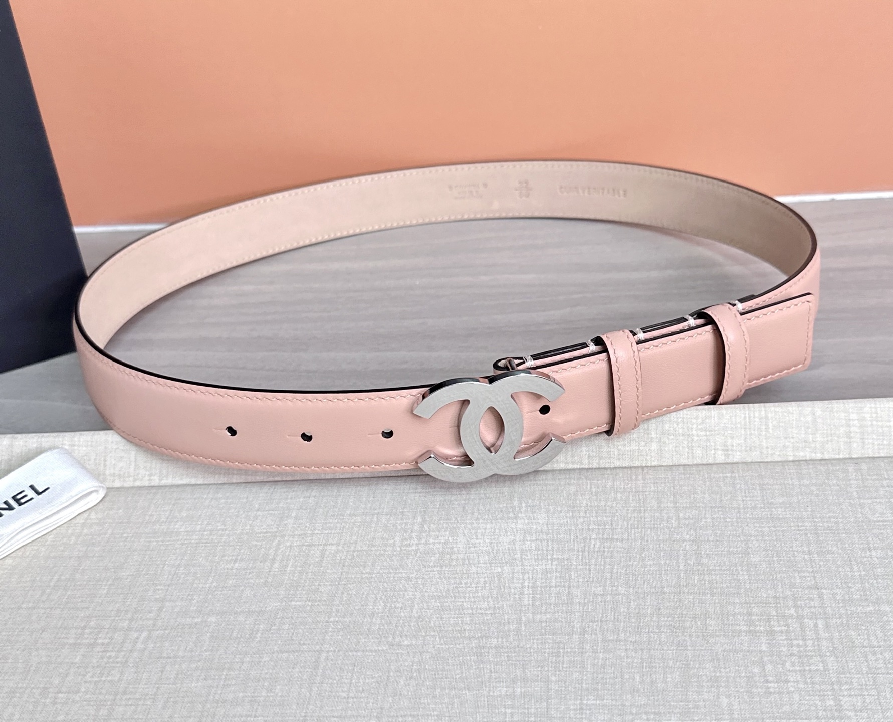 💥💥💥3.0cm香奈儿 CHANEL 最新款双面头层牛皮腰带、经典优雅、时尚百搭，长度：75.80.85