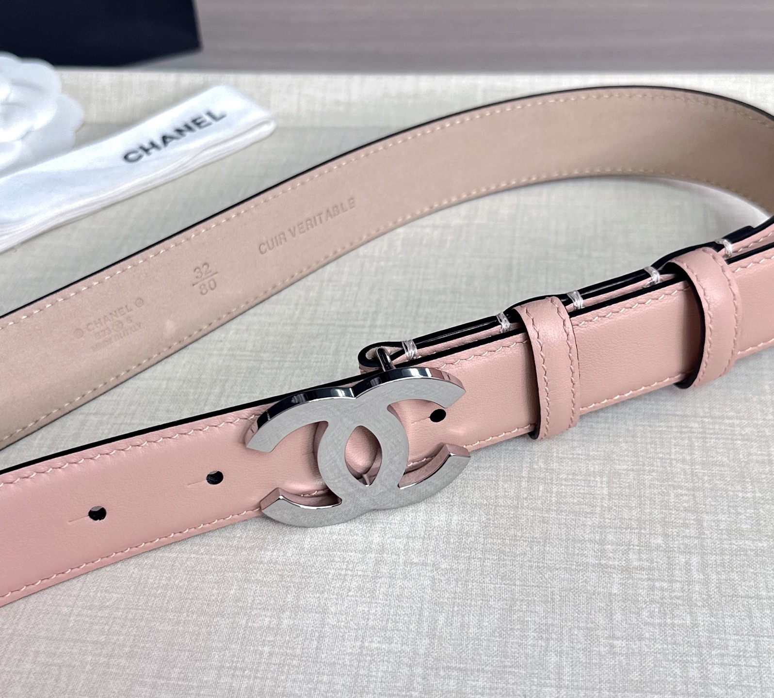 💥💥💥3.0cm香奈儿 CHANEL 最新款双面头层牛皮腰带、经典优雅、时尚百搭，长度：75.80.85