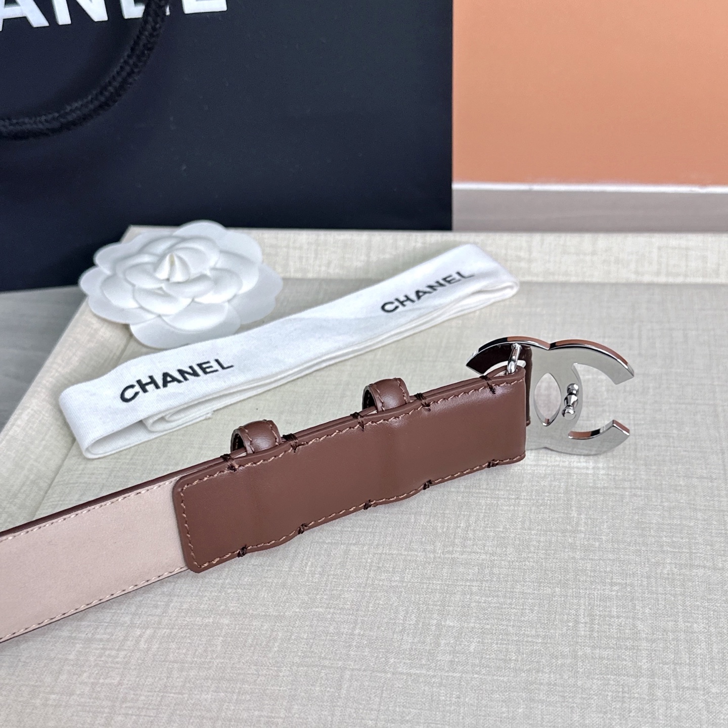 💥💥💥3.0cm香奈儿 CHANEL 最新款双面头层牛皮腰带、经典优雅、时尚百搭，长度：75.80.85