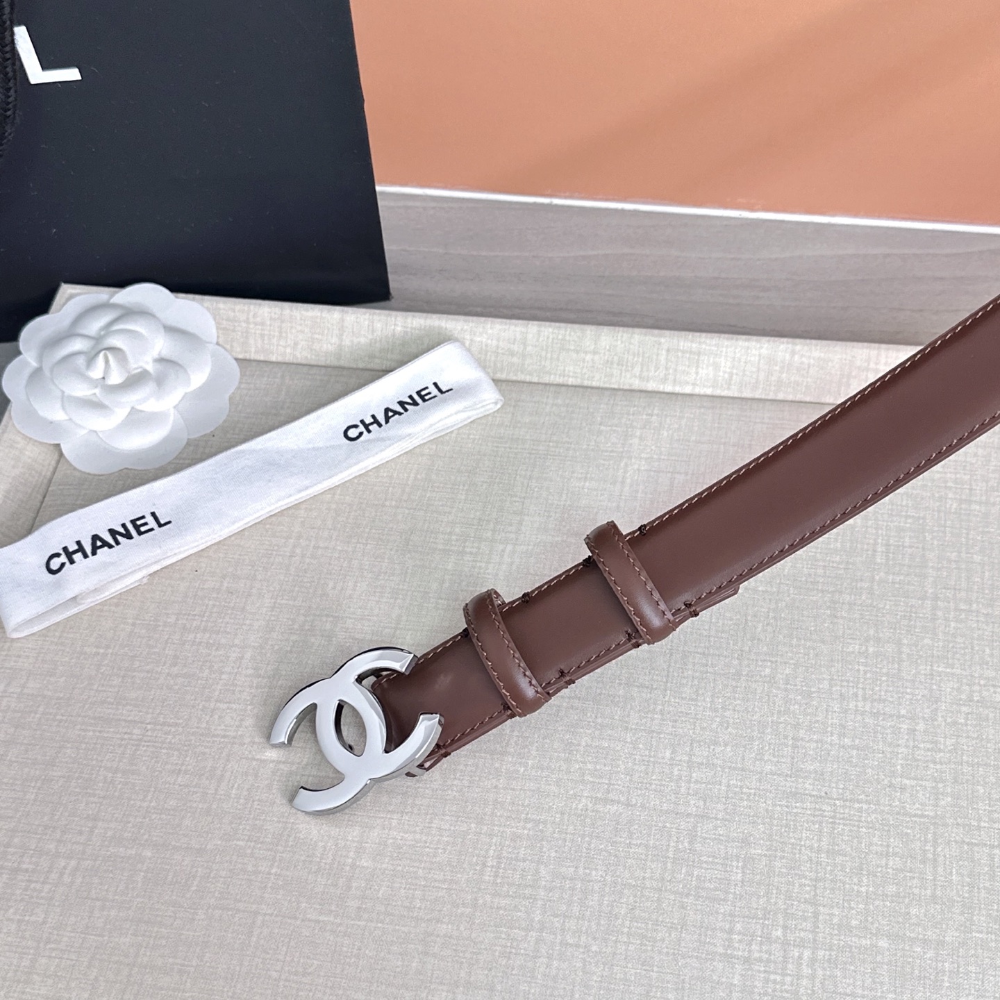 💥💥💥3.0cm香奈儿 CHANEL 最新款双面头层牛皮腰带、经典优雅、时尚百搭，长度：75.80.85