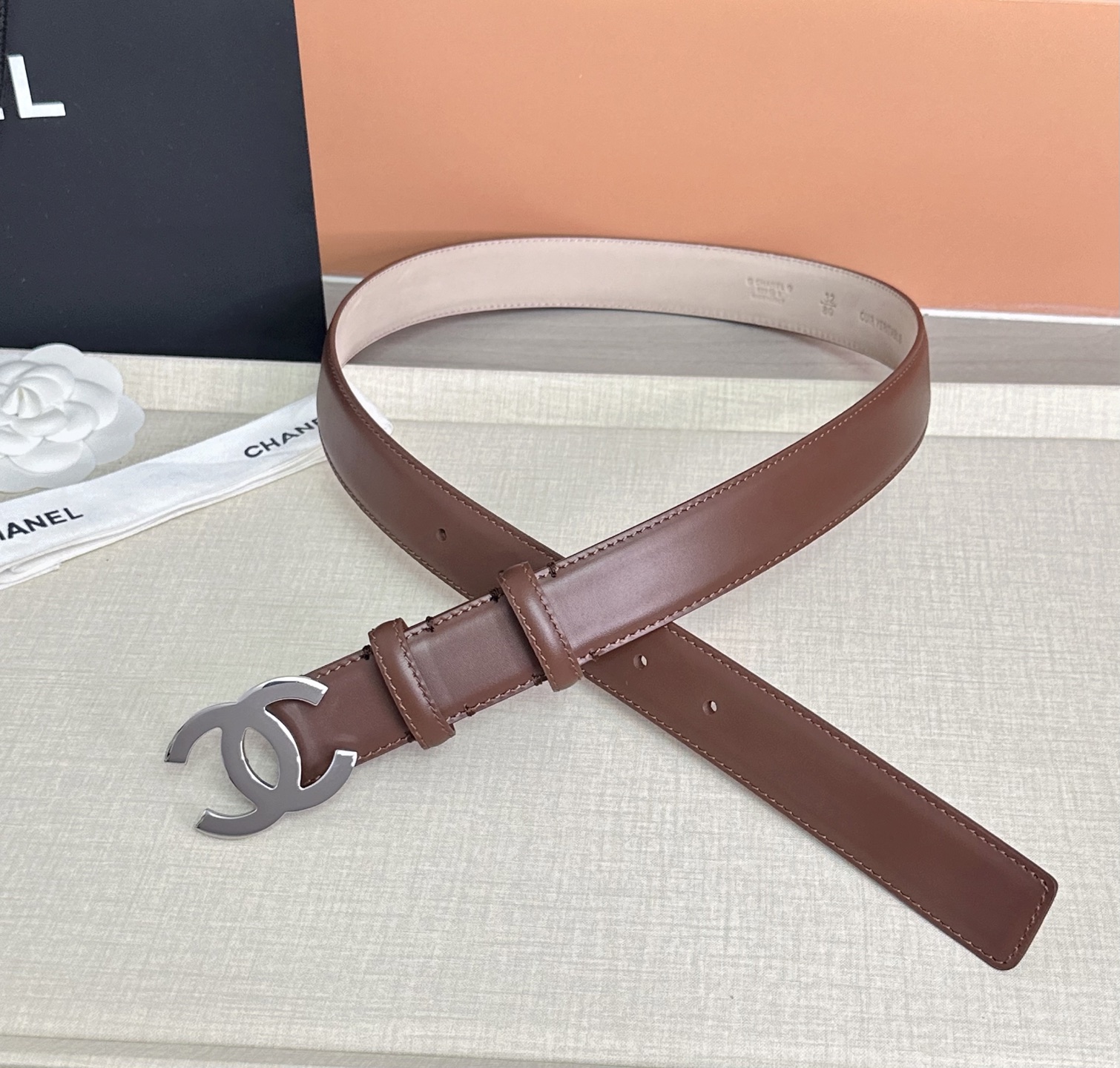 💥💥💥3.0cm香奈儿 CHANEL 最新款双面头层牛皮腰带、经典优雅、时尚百搭，长度：75.80.85