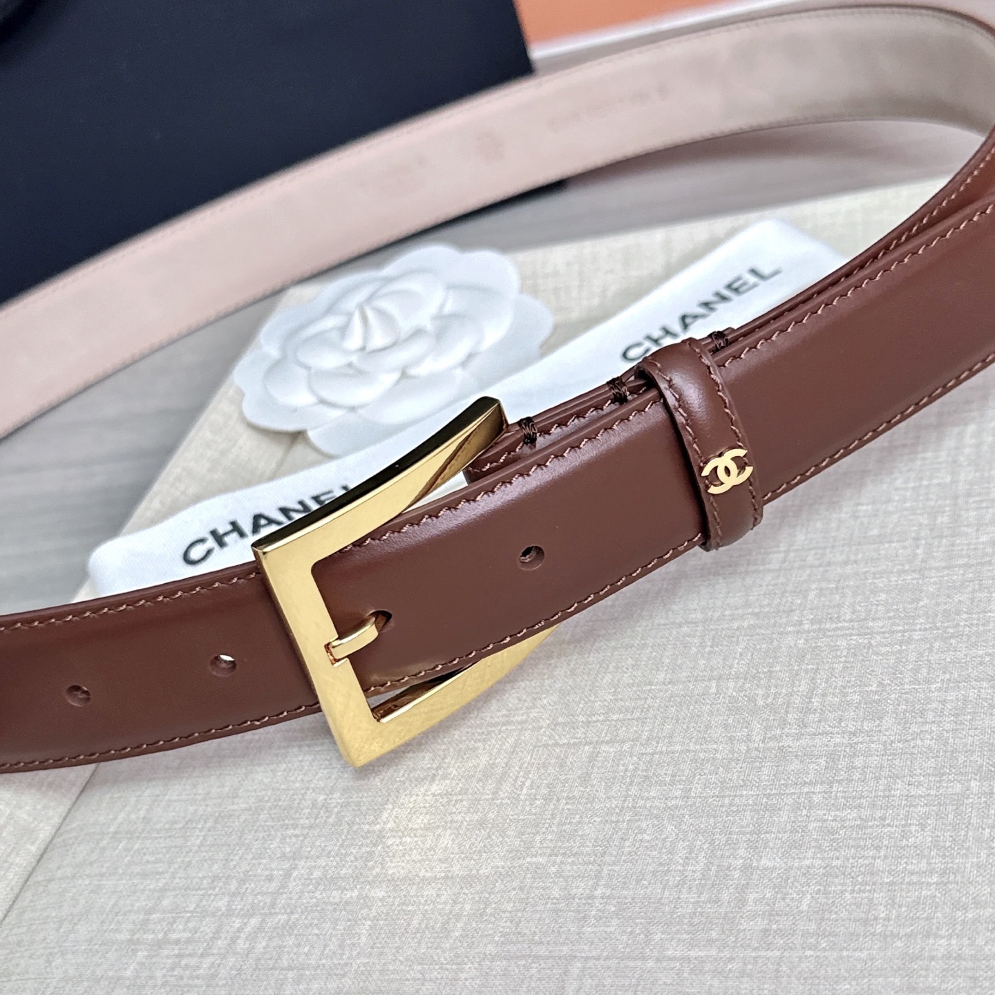 💥💥💥3.0cm香奈儿 CHANEL 最新款双面头层牛皮腰带、经典优雅、时尚百搭，长度：75.80.85