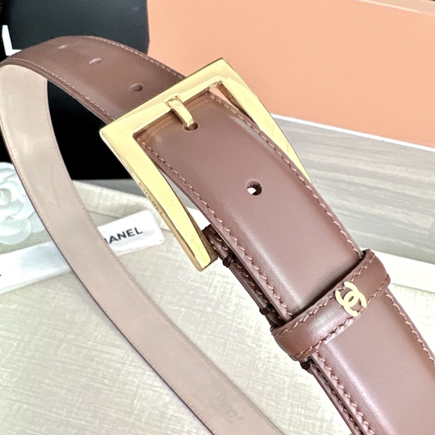 💥💥💥3.0cm香奈儿 CHANEL 最新款双面头层牛皮腰带、经典优雅、时尚百搭，长度：75.80.85