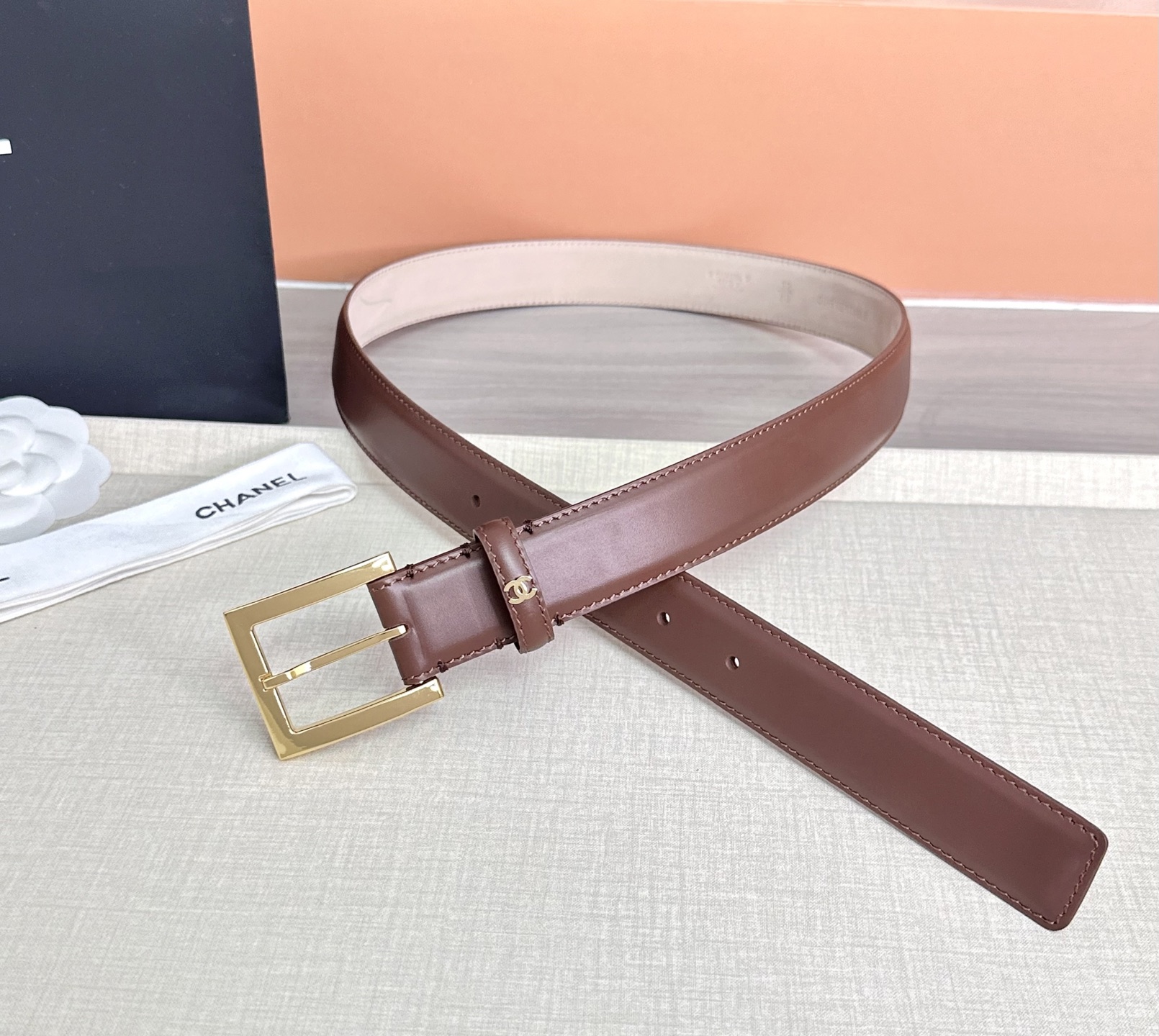 💥💥💥3.0cm香奈儿 CHANEL 最新款双面头层牛皮腰带、经典优雅、时尚百搭，长度：75.80.85