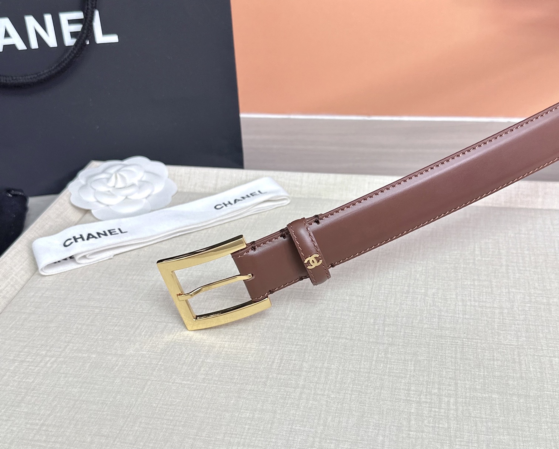 💥💥💥3.0cm香奈儿 CHANEL 最新款双面头层牛皮腰带、经典优雅、时尚百搭，长度：75.80.85