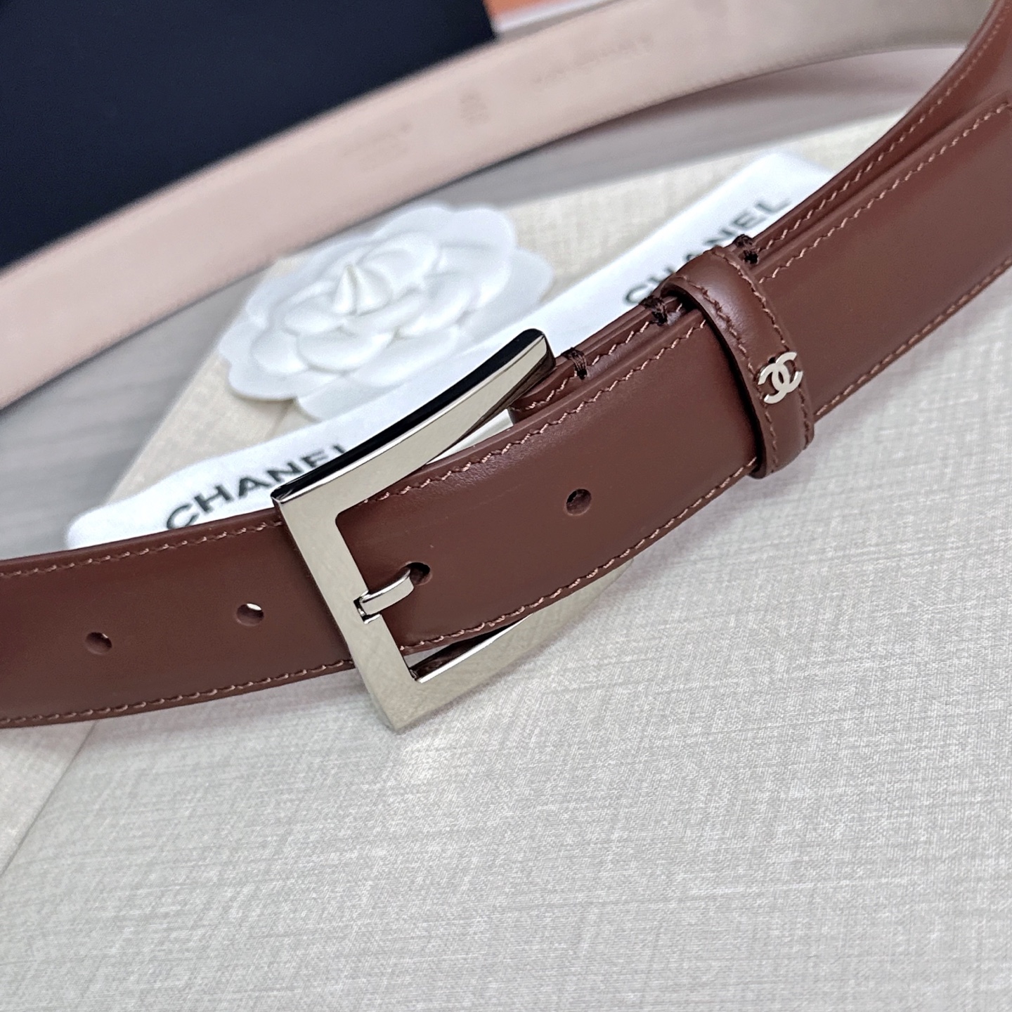 💥💥💥3.0cm香奈儿 CHANEL 最新款双面头层牛皮腰带、经典优雅、时尚百搭，长度：75.80.85