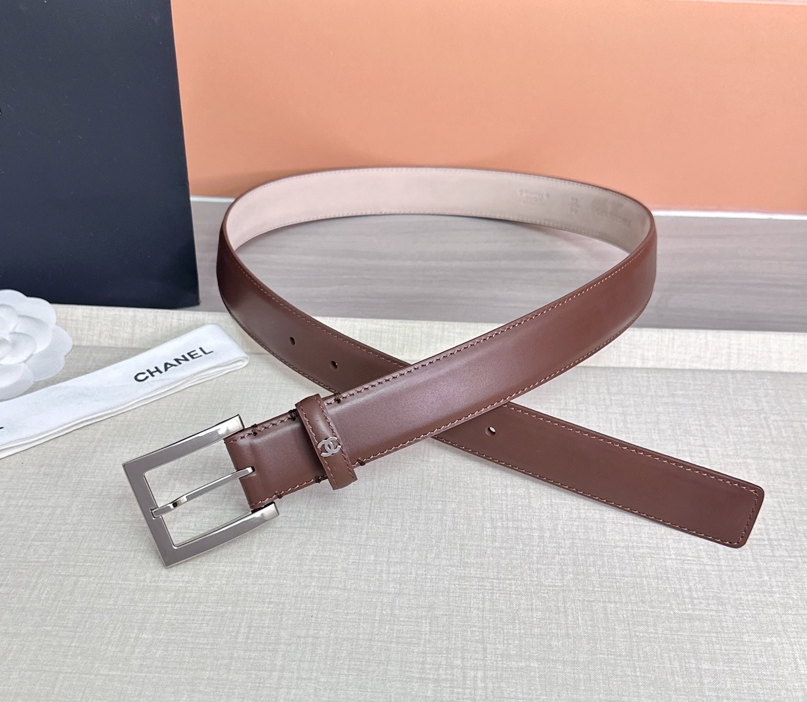 💥💥💥3.0cm香奈儿 CHANEL 最新款双面头层牛皮腰带、经典优雅、时尚百搭，长度：75.80.85