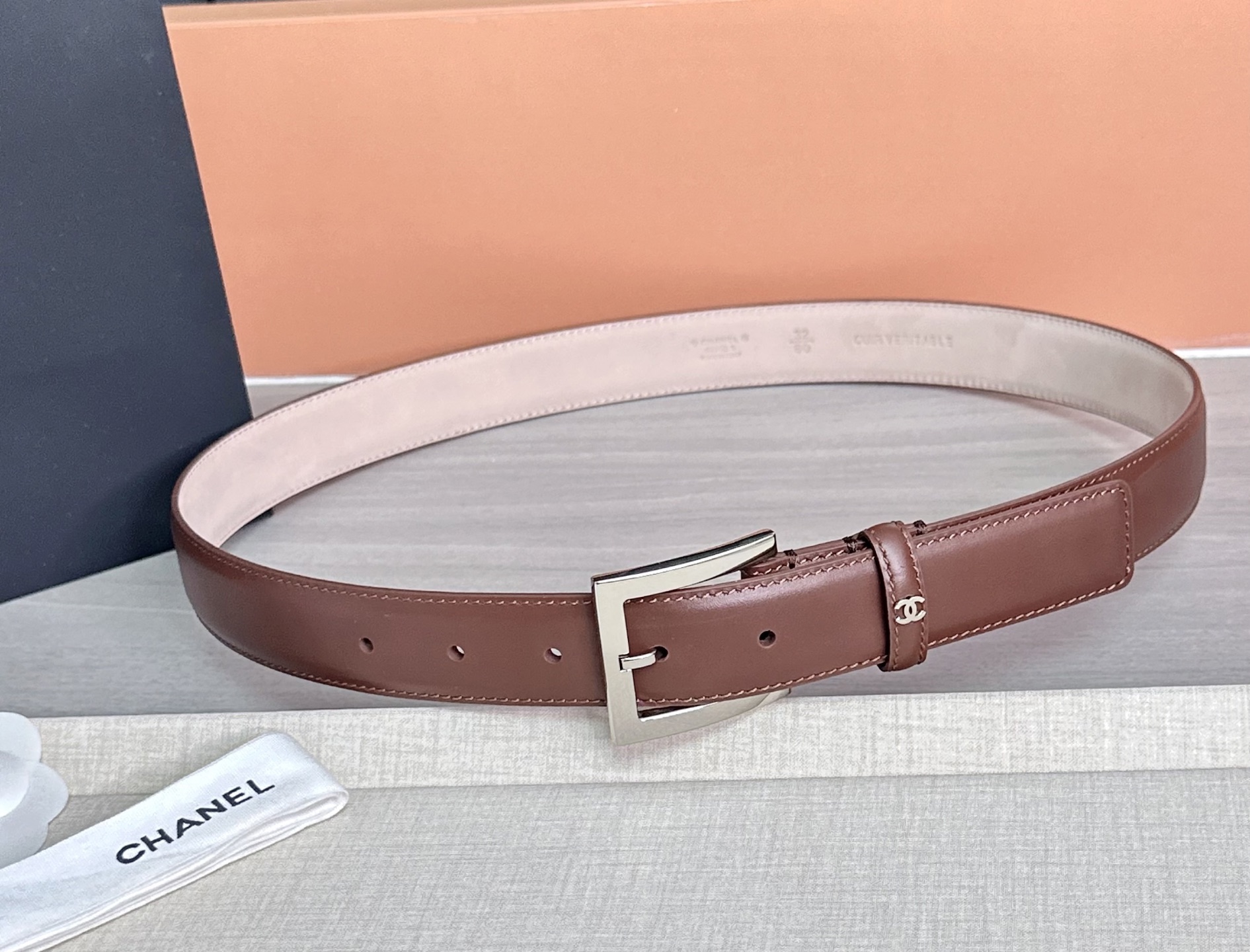 💥💥💥3.0cm香奈儿 CHANEL 最新款双面头层牛皮腰带、经典优雅、时尚百搭，长度：75.80.85