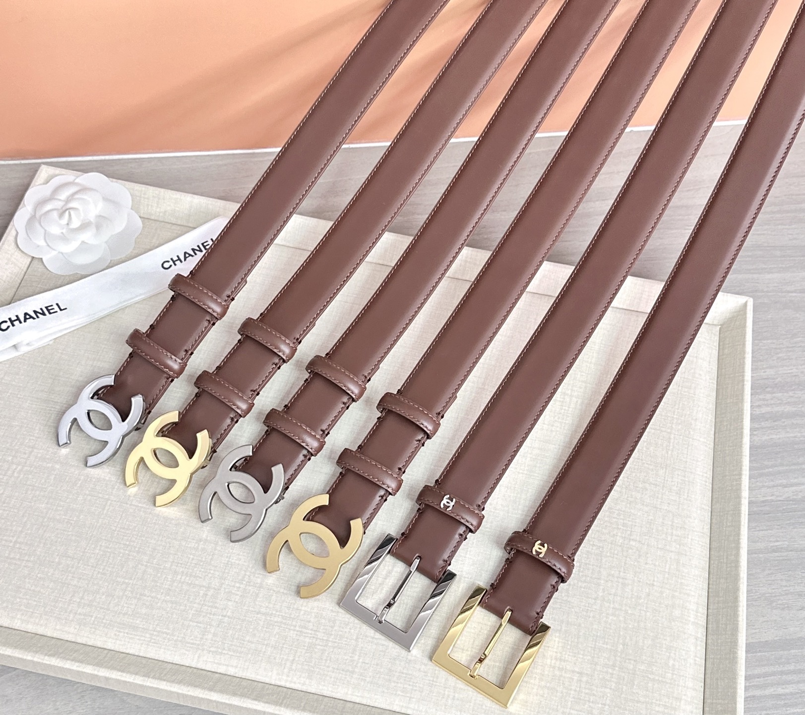 💥💥💥3.0cm香奈儿 CHANEL 最新款双面头层牛皮腰带、经典优雅、时尚百搭，长度：75.80.85