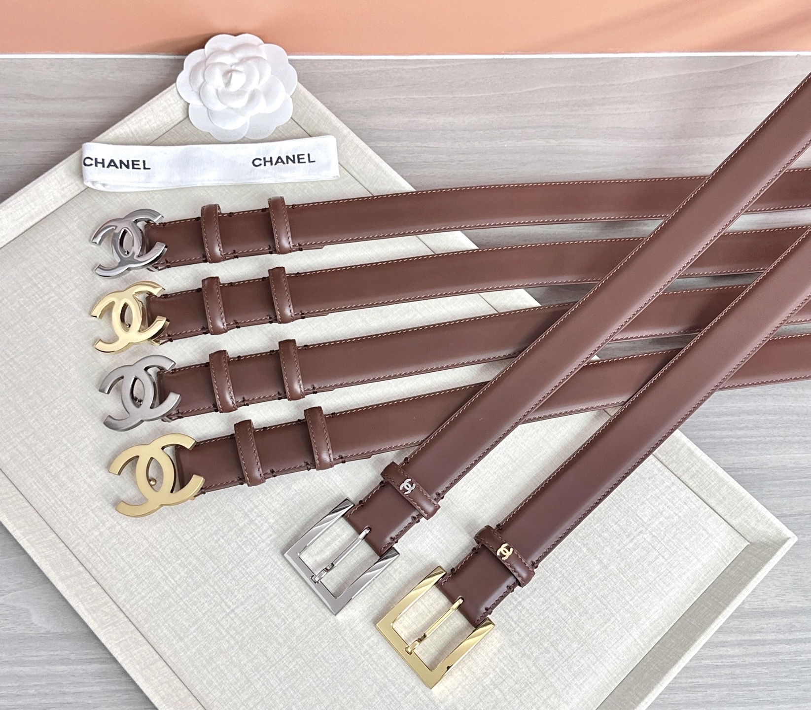 💥💥💥3.0cm香奈儿 CHANEL 最新款双面头层牛皮腰带、经典优雅、时尚百搭，长度：75.80.85