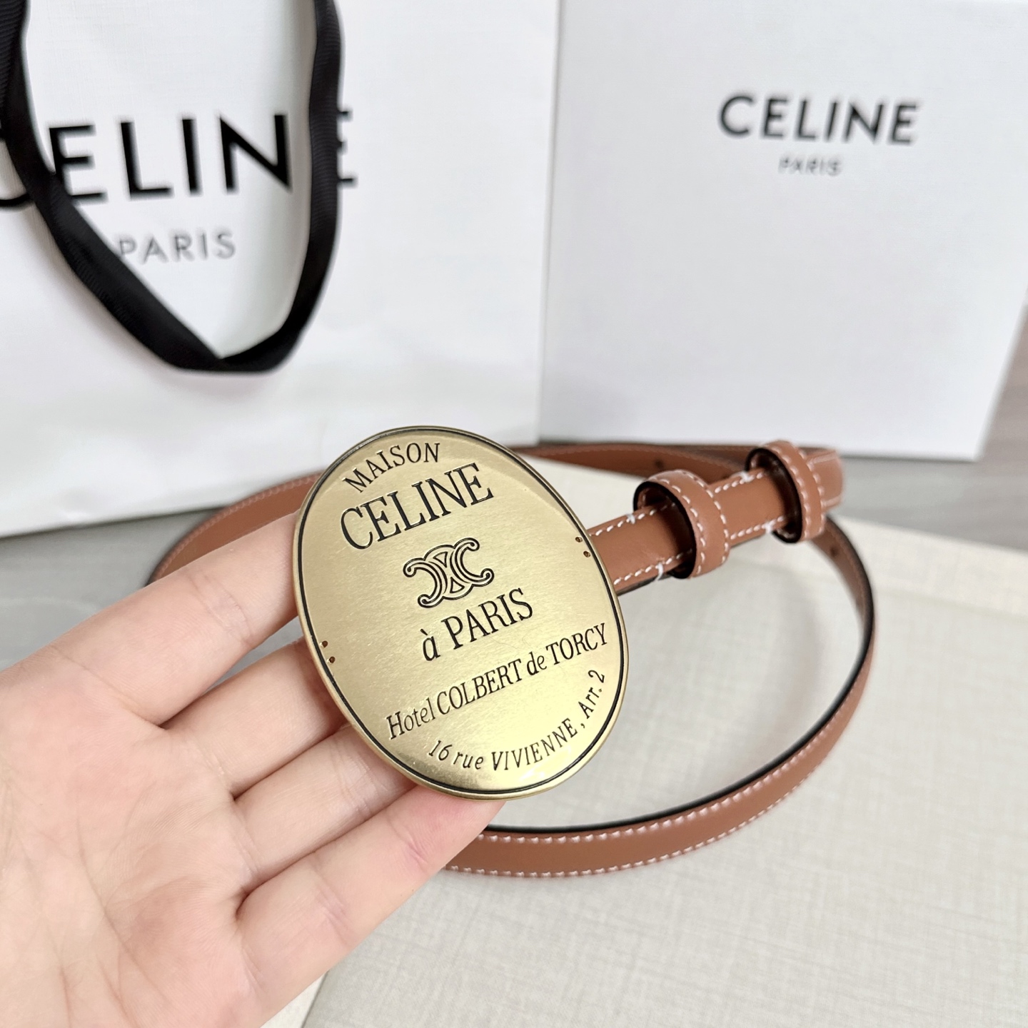 💥💥💥新款1.3cm赛琳大版型腰带，头层牛皮，长度：75.80.85.90.95.100.105.欧，铜