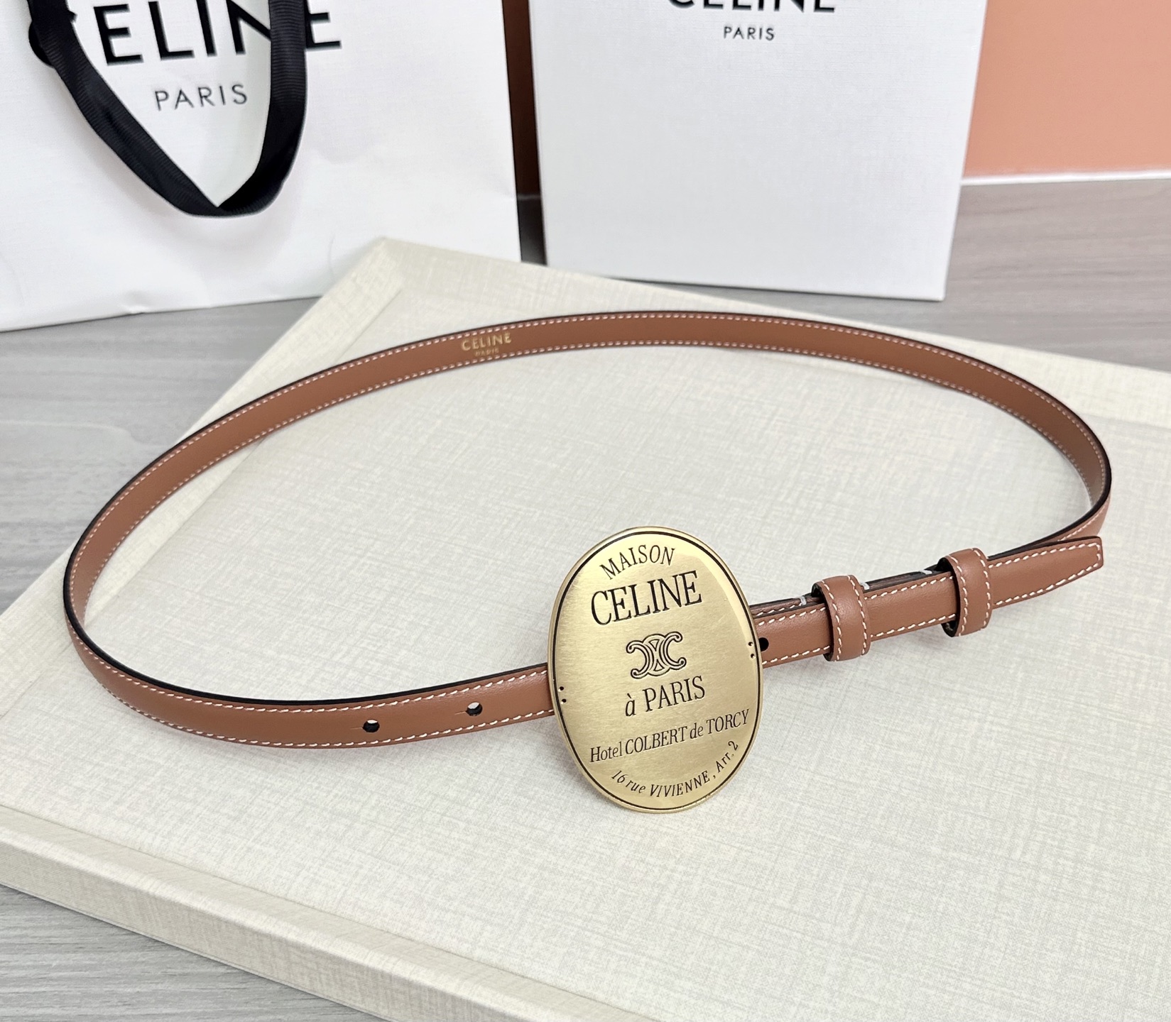 💥💥💥新款1.3cm赛琳大版型腰带，头层牛皮，长度：75.80.85.90.95.100.105.欧，铜