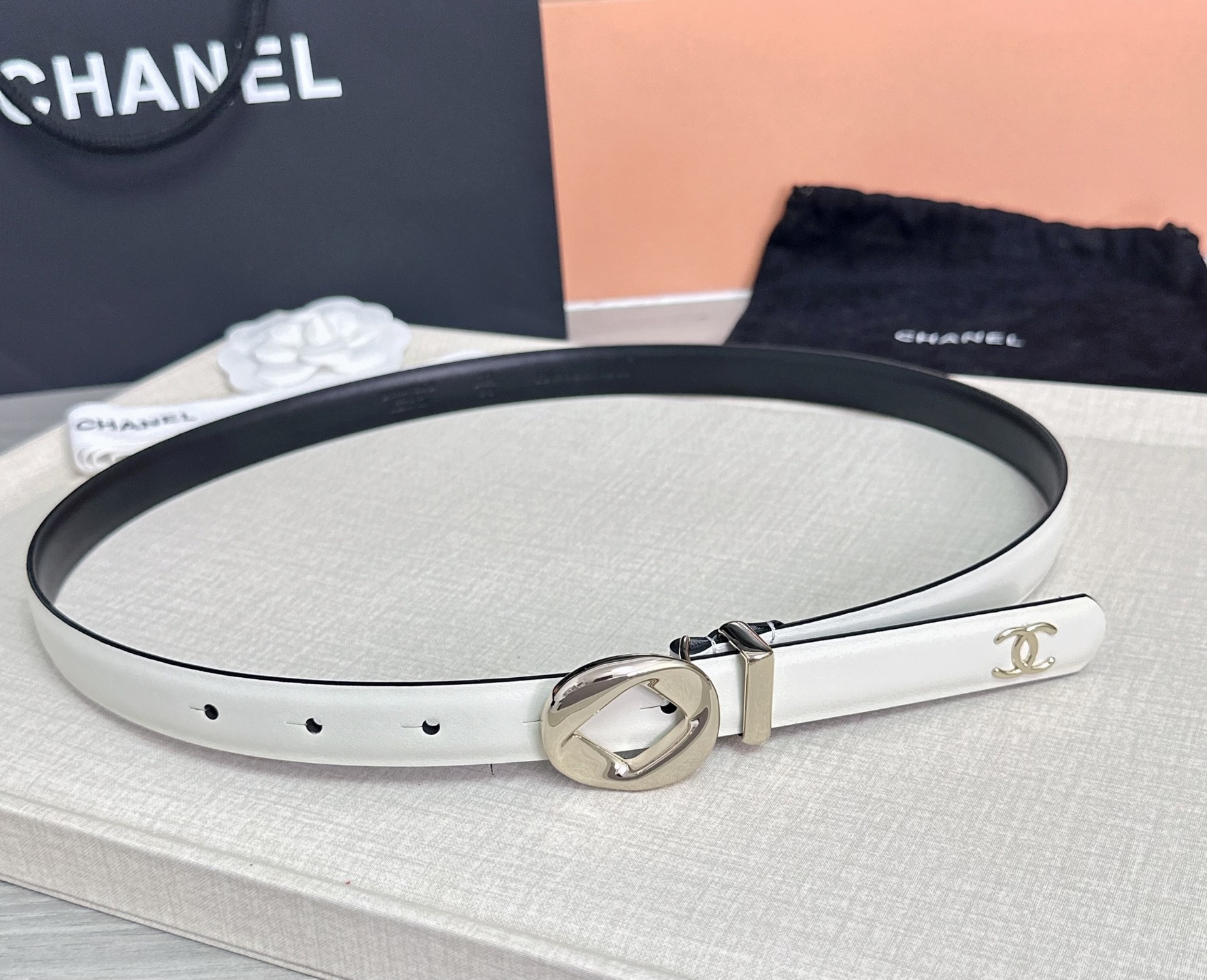 💥💥💥2.0cm香奈儿腰带，双面头层牛皮，长度：75.80.85.90.95.100欧，铜五金扣原版开模