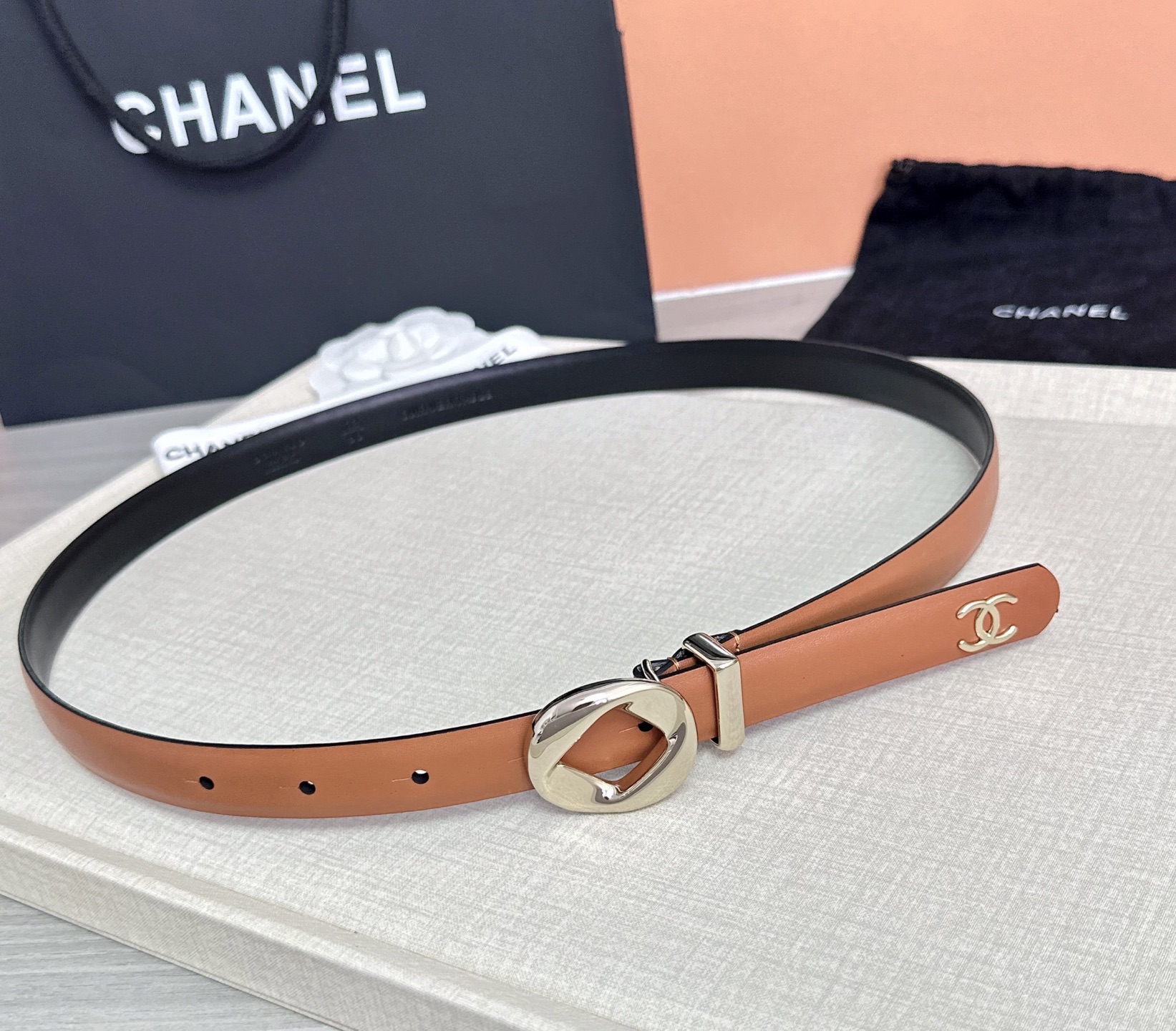 💥💥💥2.0cm香奈儿腰带，双面头层牛皮，长度：75.80.85.90.95.100欧，铜五金扣原版开模