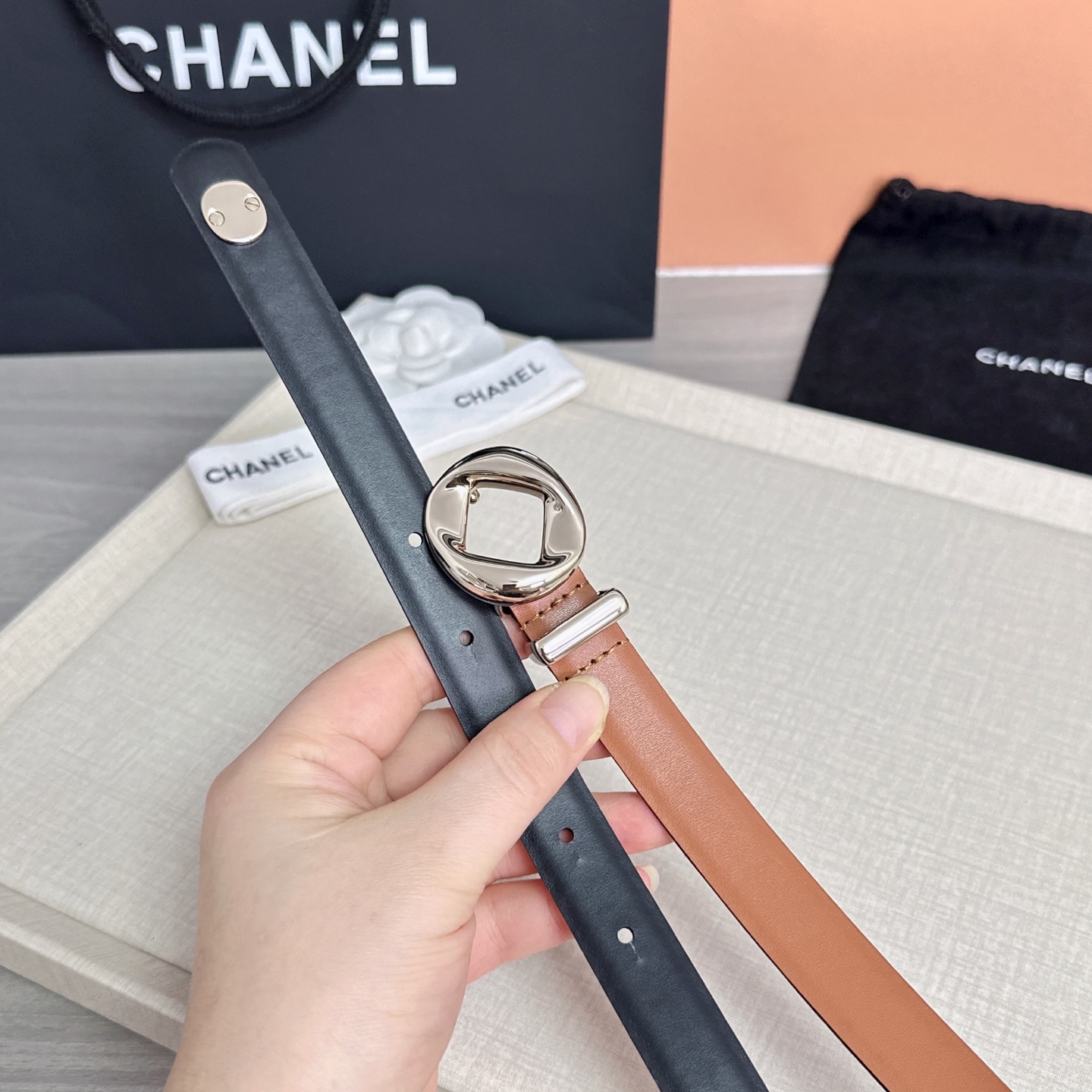 💥💥💥2.0cm香奈儿腰带，双面头层牛皮，长度：75.80.85.90.95.100欧，铜五金扣原版开模