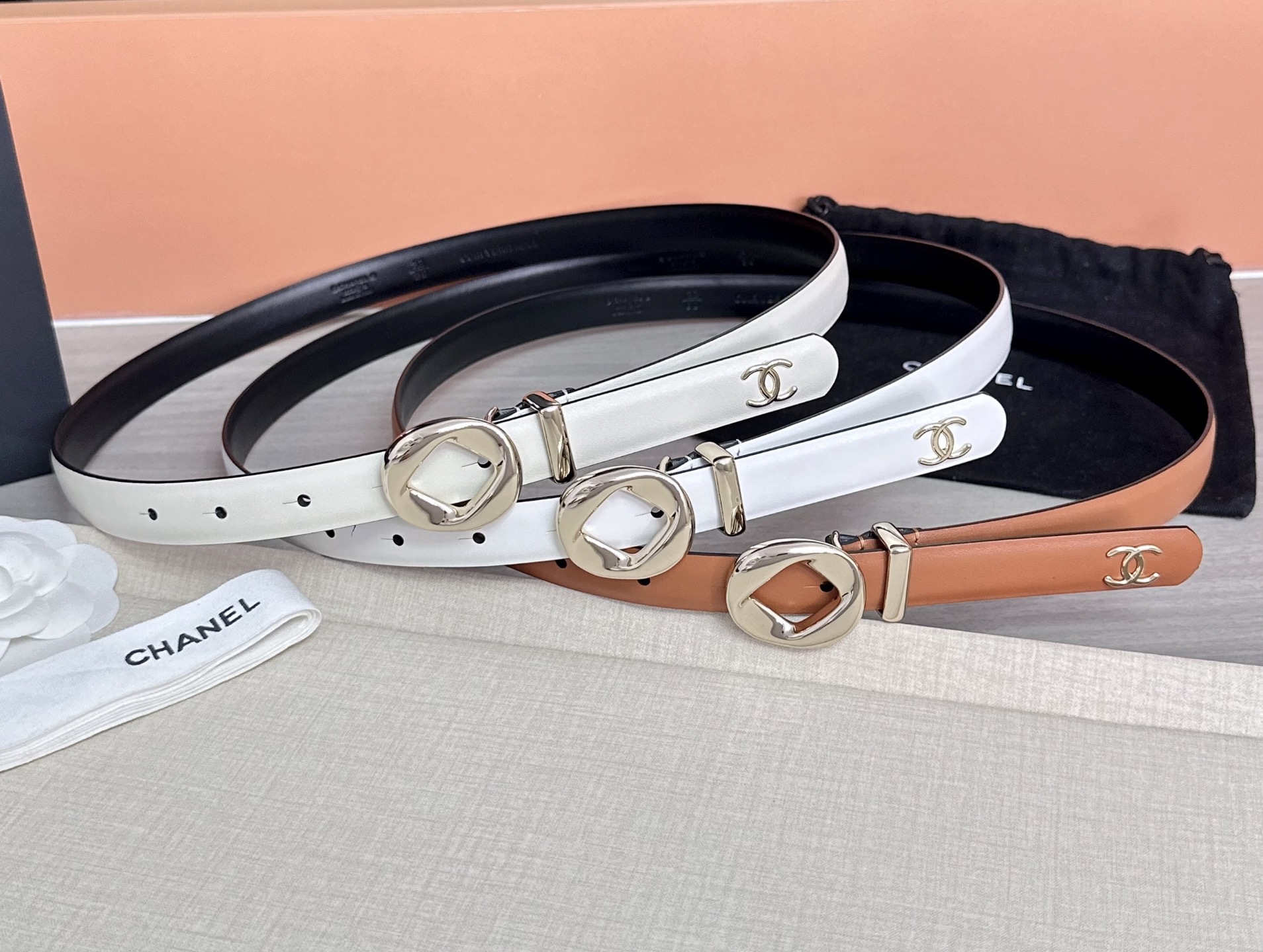 💥💥💥2.0cm香奈儿腰带，双面头层牛皮，长度：75.80.85.90.95.100欧，铜五金扣原版开模