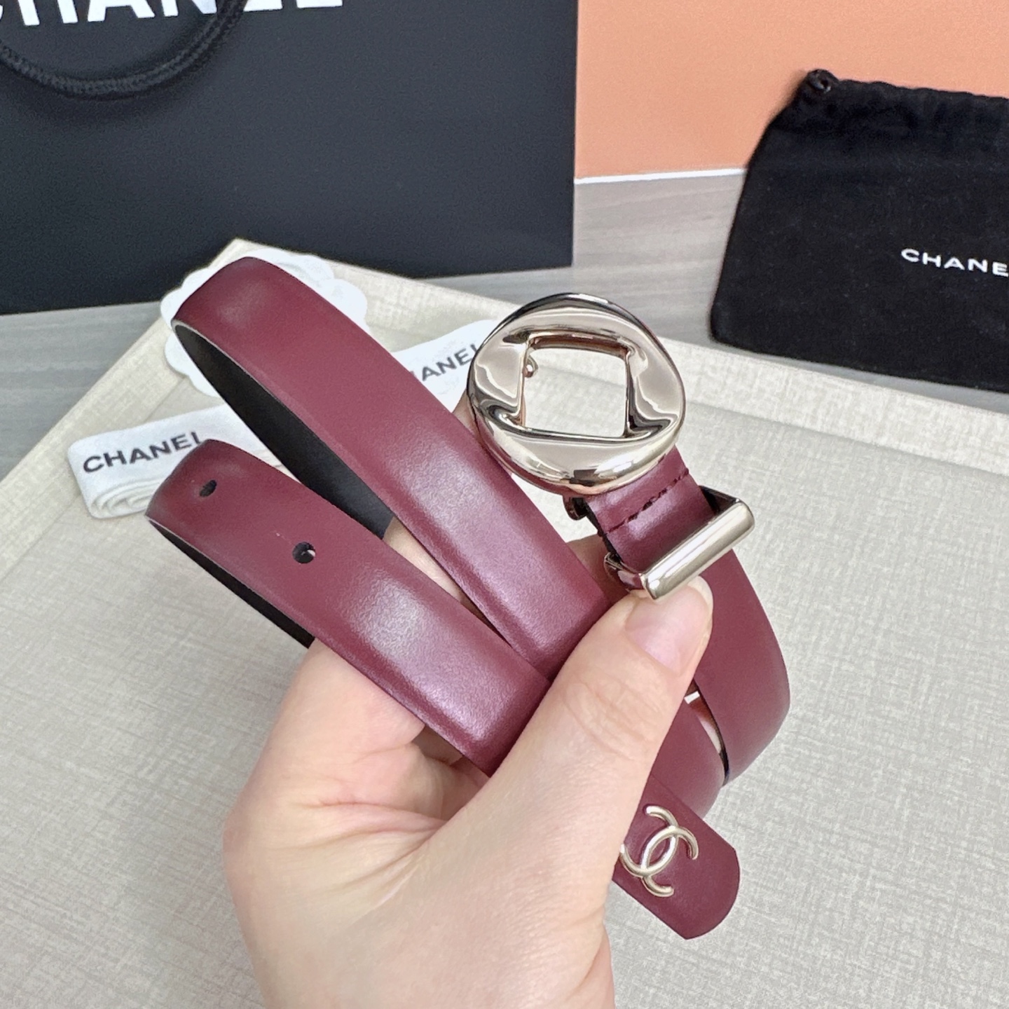 💥💥💥2.0cm香奈儿腰带，双面头层牛皮，长度：75.80.85.90.95.100欧，铜五金扣原版开模