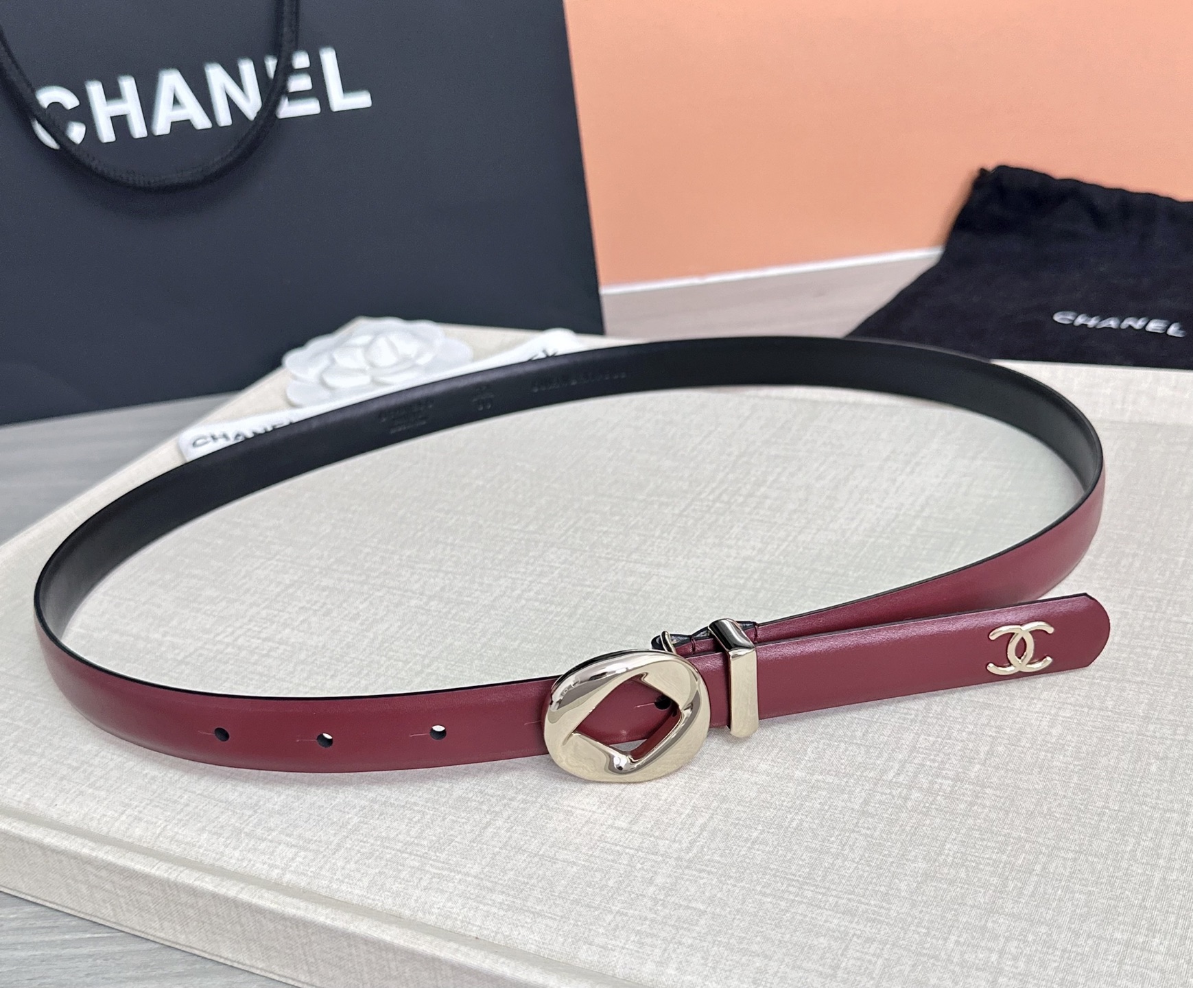 💥💥💥2.0cm香奈儿腰带，双面头层牛皮，长度：75.80.85.90.95.100欧，铜五金扣原版开模