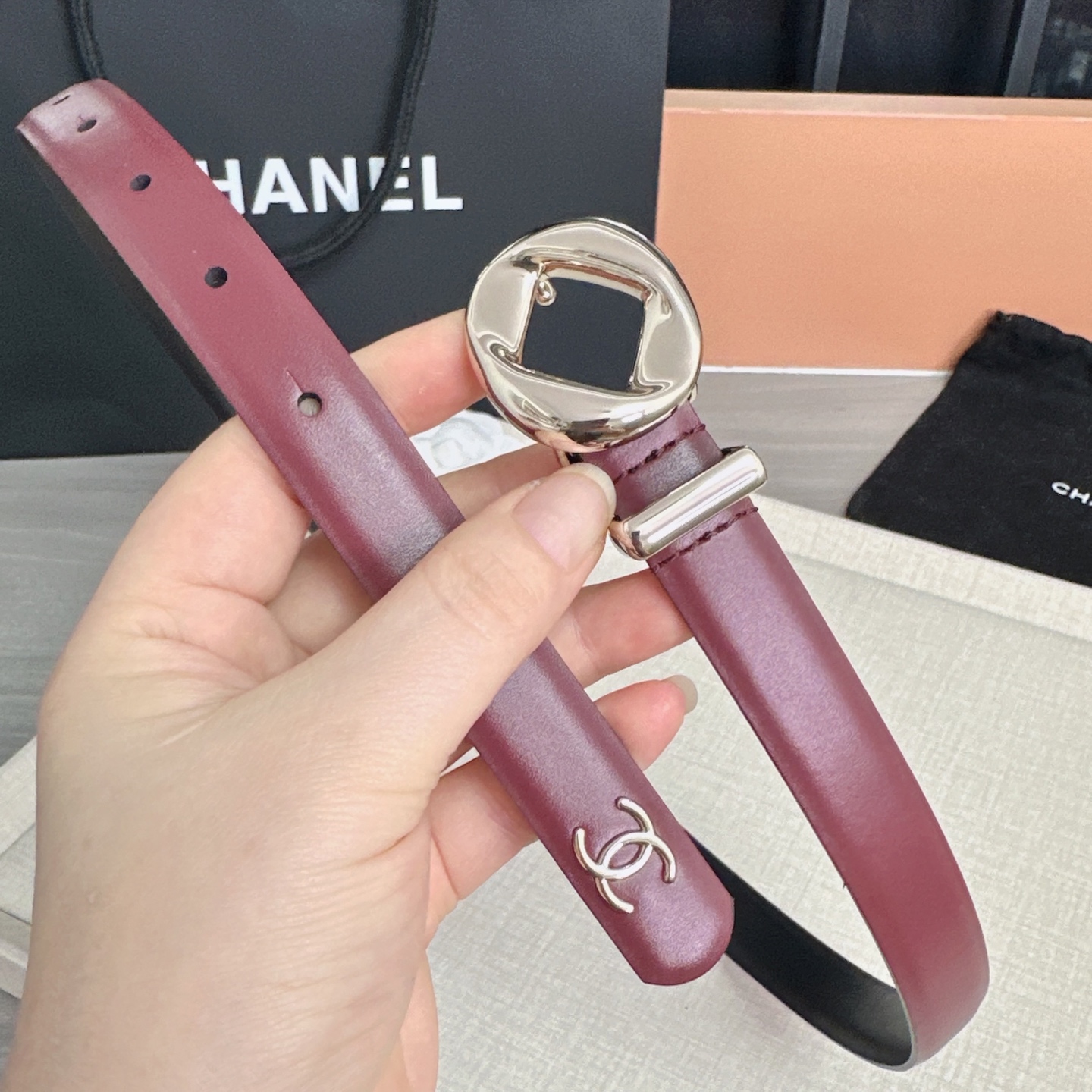 💥💥💥2.0cm香奈儿腰带，双面头层牛皮，长度：75.80.85.90.95.100欧，铜五金扣原版开模