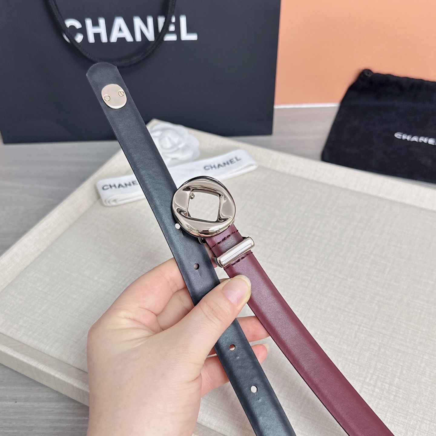 💥💥💥2.0cm香奈儿腰带，双面头层牛皮，长度：75.80.85.90.95.100欧，铜五金扣原版开模