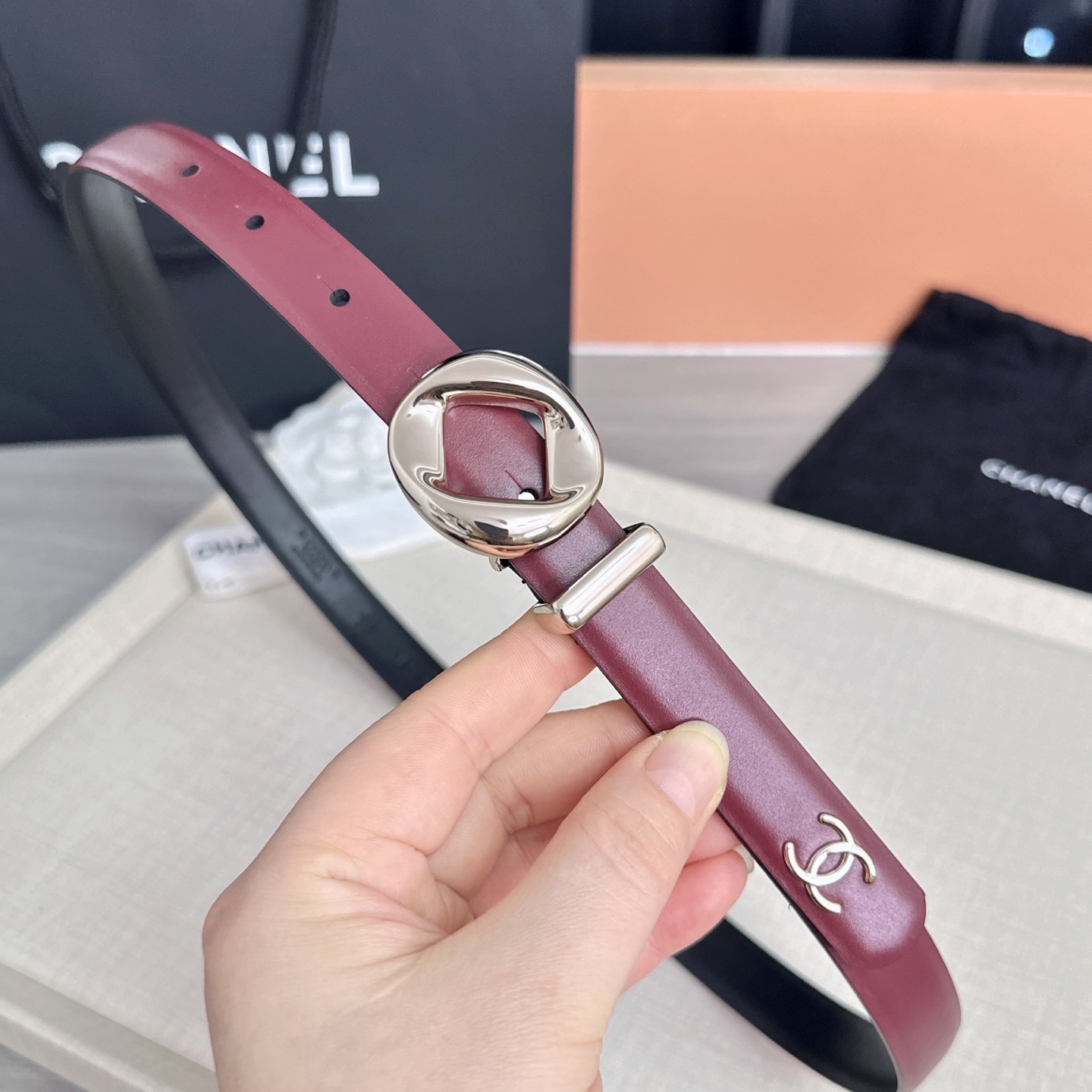 💥💥💥2.0cm香奈儿腰带，双面头层牛皮，长度：75.80.85.90.95.100欧，铜五金扣原版开模