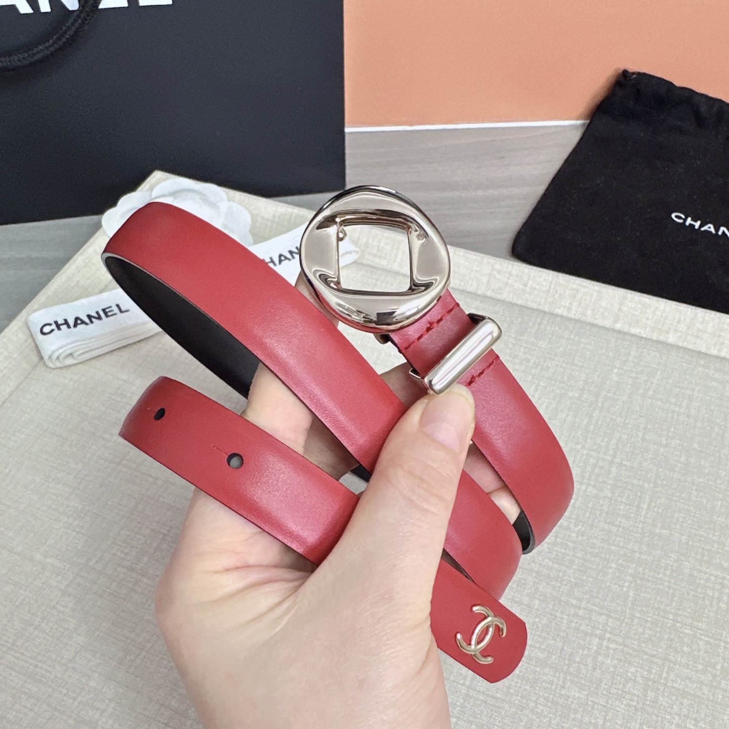 💥💥💥2.0cm香奈儿腰带，双面头层牛皮，长度：75.80.85.90.95.100欧，铜五金扣原版开模