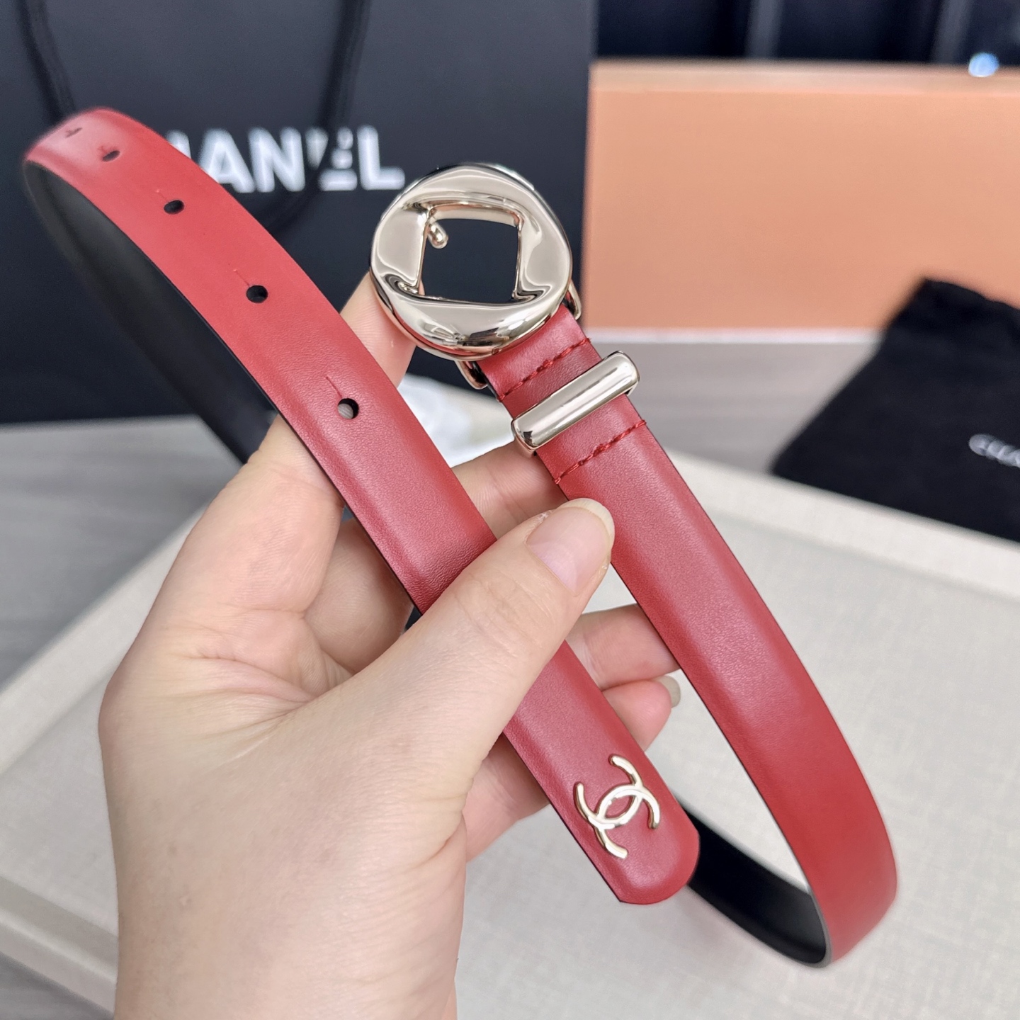💥💥💥2.0cm香奈儿腰带，双面头层牛皮，长度：75.80.85.90.95.100欧，铜五金扣原版开模