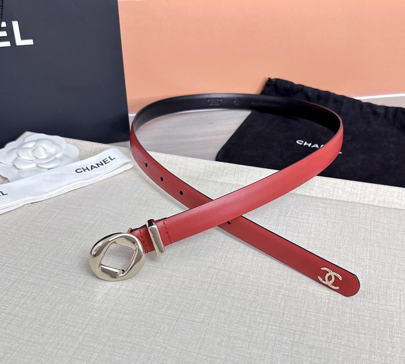 💥💥💥2.0cm香奈儿腰带，双面头层牛皮，长度：75.80.85.90.95.100欧，铜五金扣原版开模