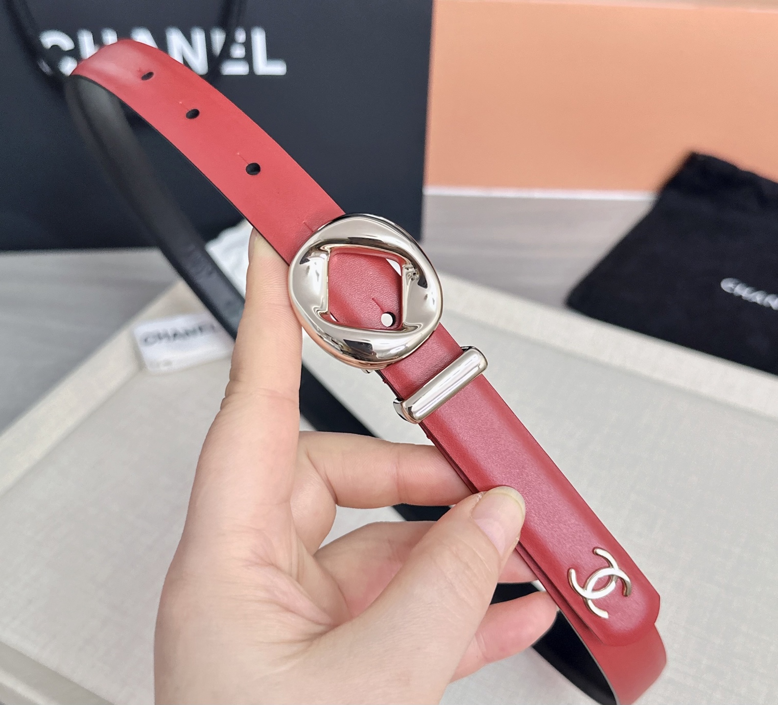 💥💥💥2.0cm香奈儿腰带，双面头层牛皮，长度：75.80.85.90.95.100欧，铜五金扣原版开模