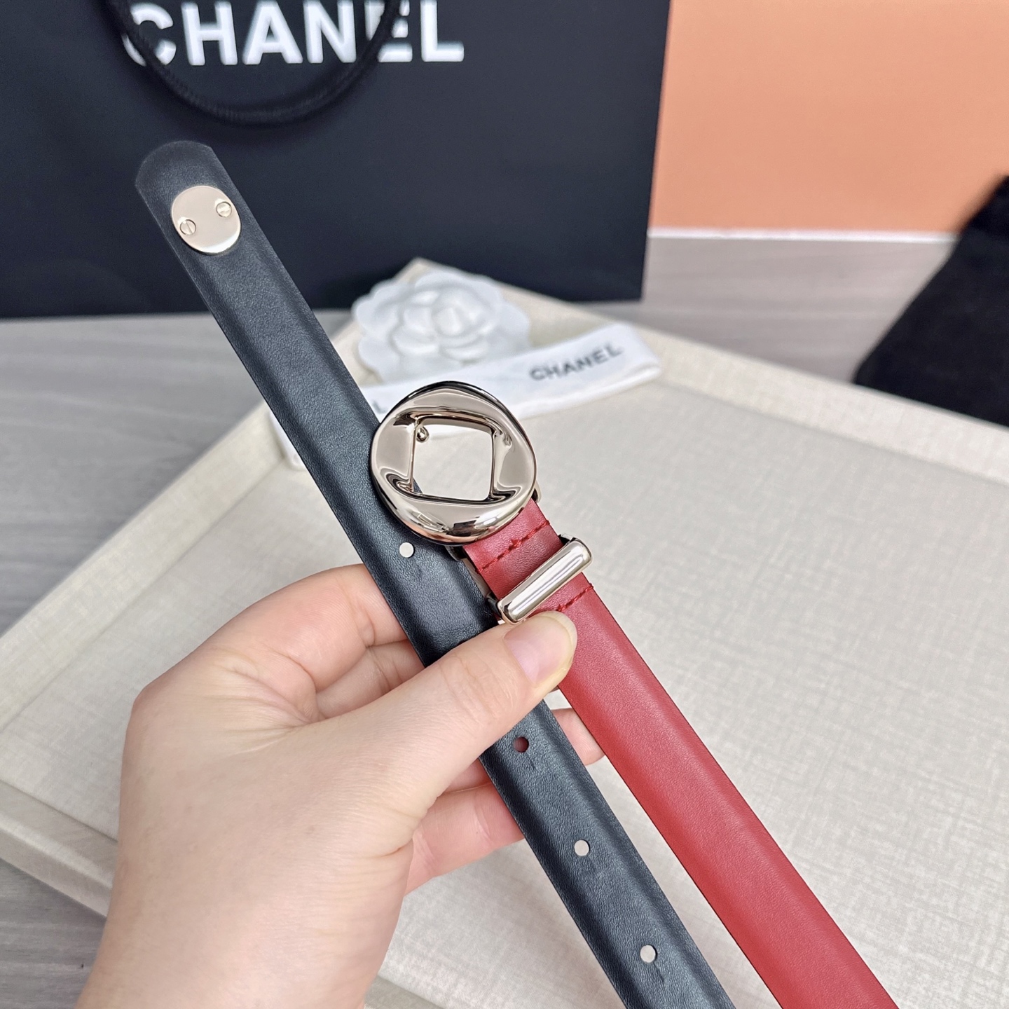 💥💥💥2.0cm香奈儿腰带，双面头层牛皮，长度：75.80.85.90.95.100欧，铜五金扣原版开模