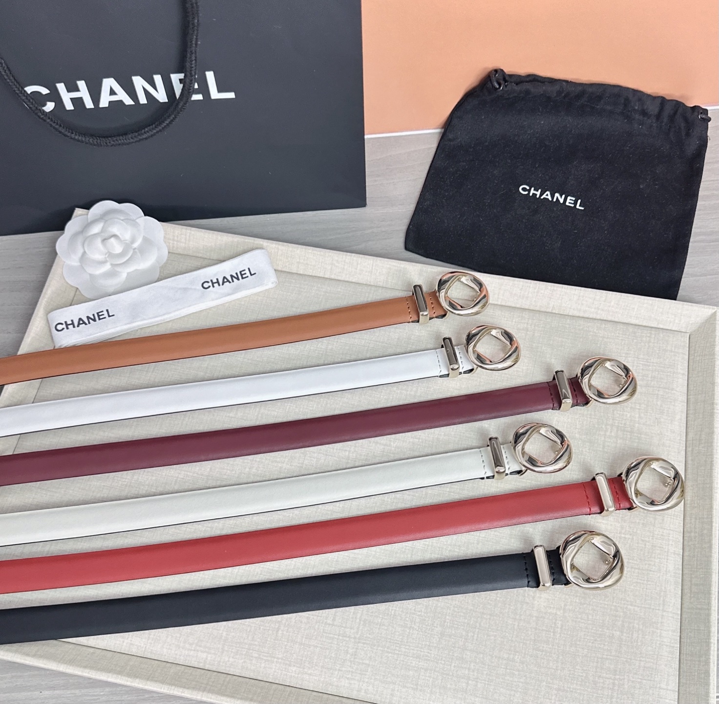 💥💥💥2.0cm香奈儿腰带，双面头层牛皮，长度：75.80.85.90.95.100欧，铜五金扣原版开模