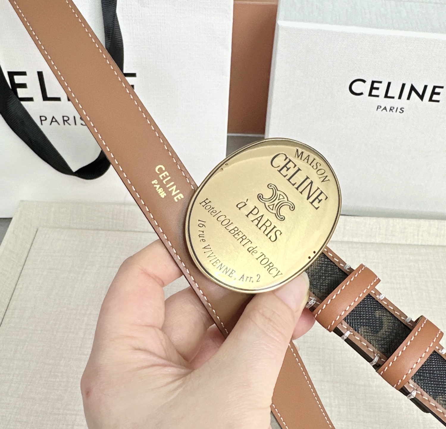 💥💥💥新款2.5cm赛琳大版型腰带，头层牛皮，长度：75.80.85.90.95.100.105.欧，铜