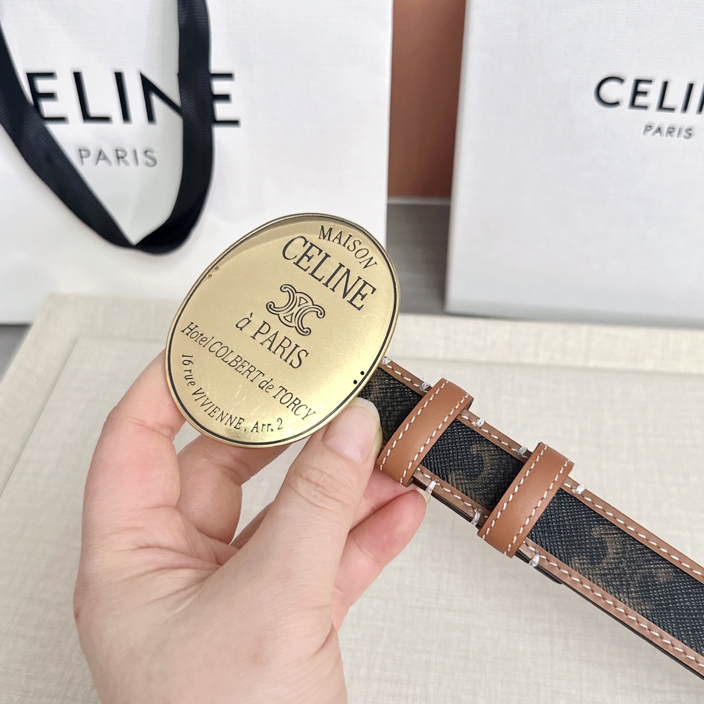 💥💥💥新款2.5cm赛琳大版型腰带，头层牛皮，长度：75.80.85.90.95.100.105.欧，铜