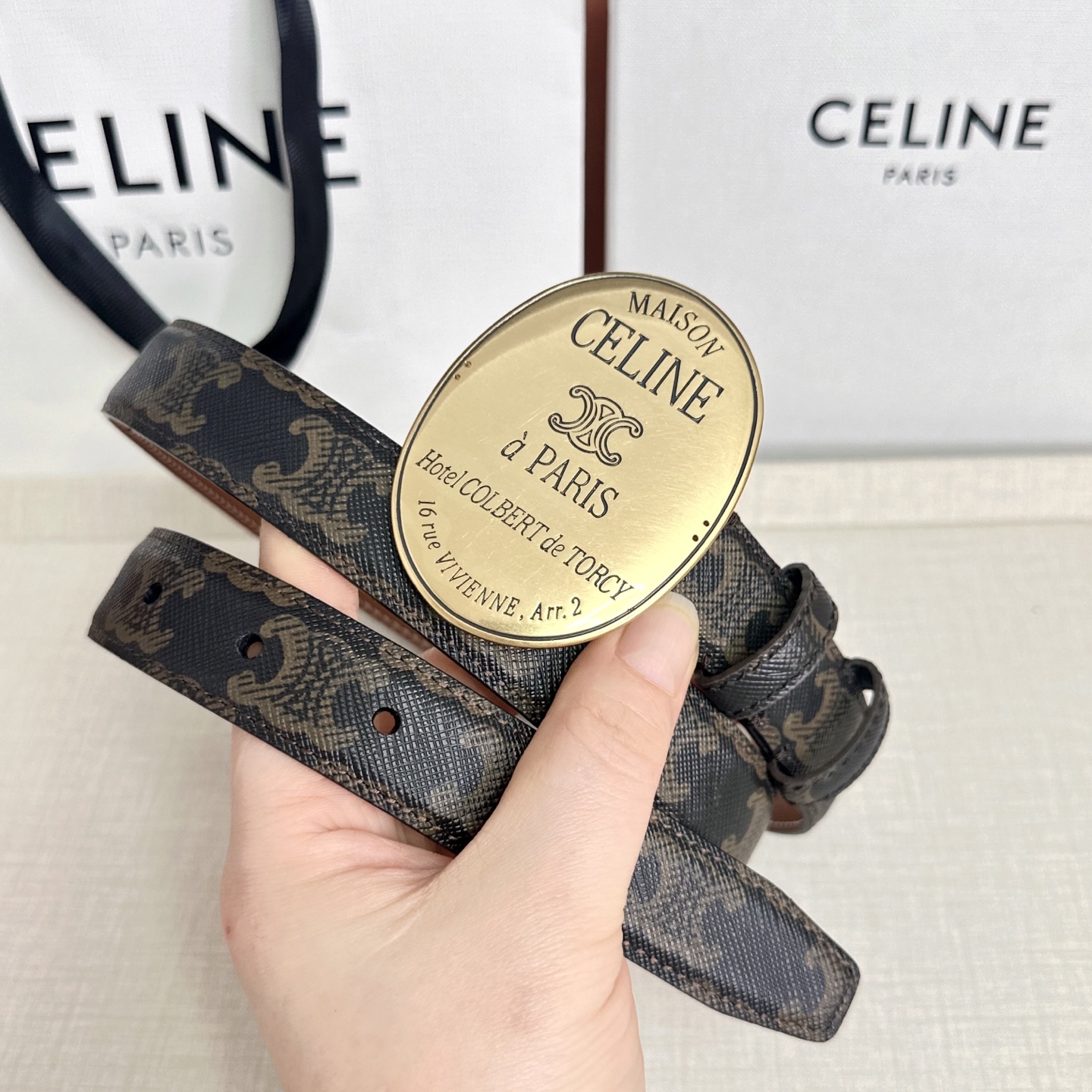 💥💥💥新款2.5cm赛琳大版型腰带，头层牛皮，长度：75.80.85.90.95.100.105.欧，铜